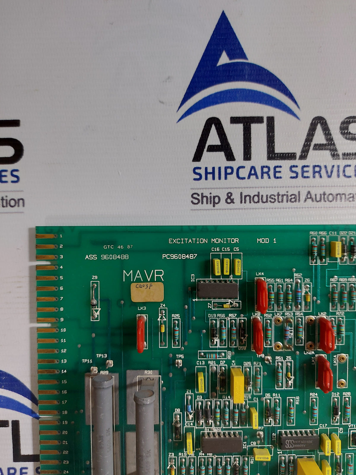 BRUSH HAWKER PC9608487 EXCITATION MONITOR PCB CARD ASS 9608488