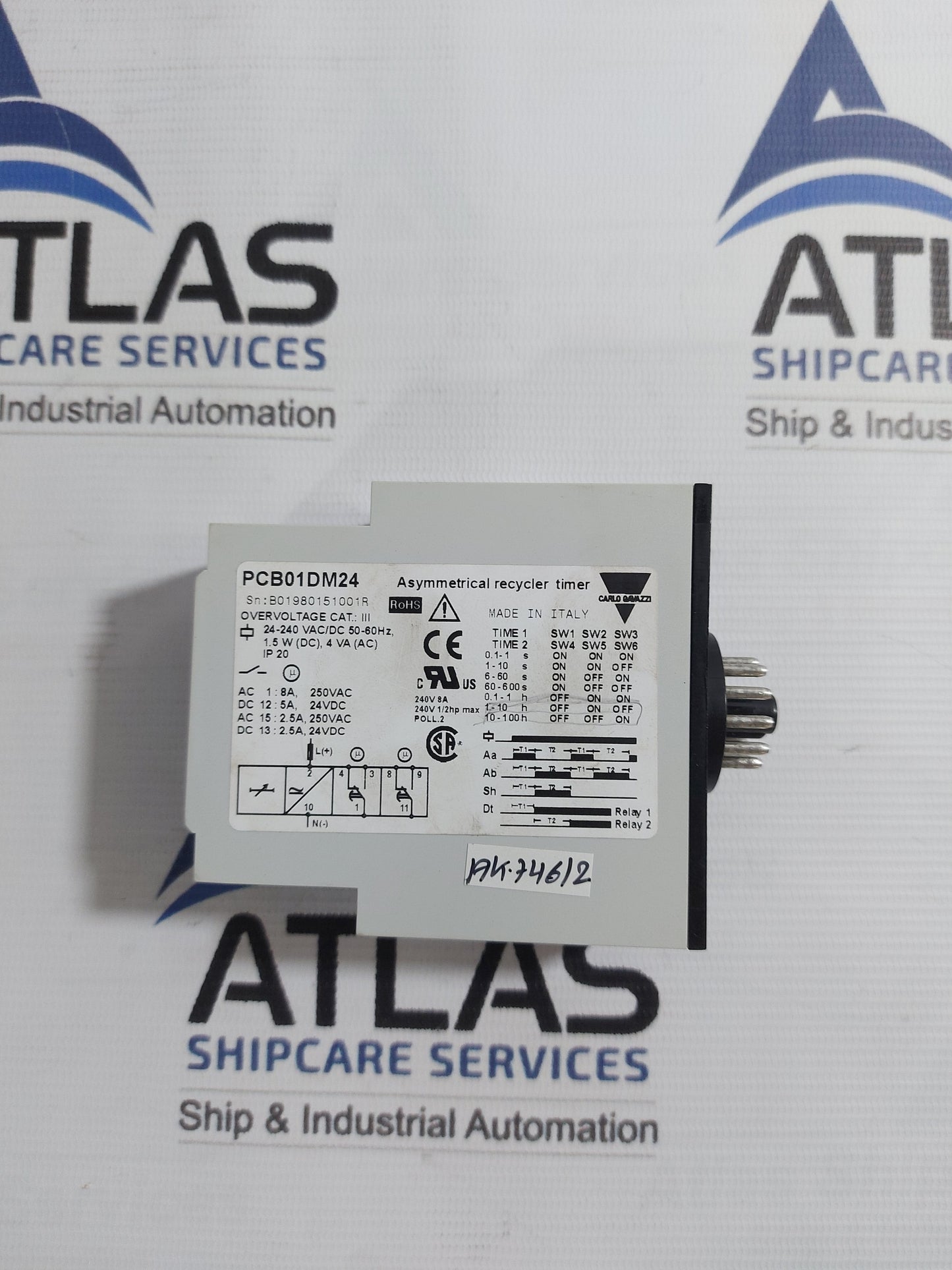 CARLO GAVAZZI PCB01DM24 ASYMMETRICAL RECYCLER TIMER