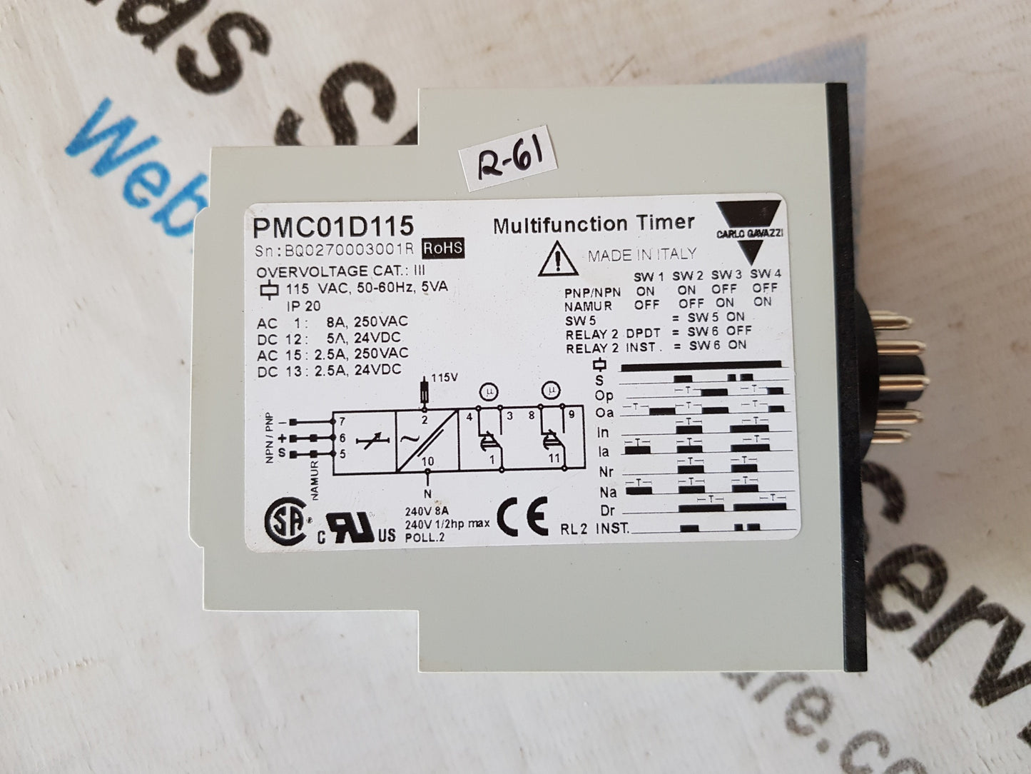 CARLO GAVAZZI PMC01 MULTIFUNCTION TIMER