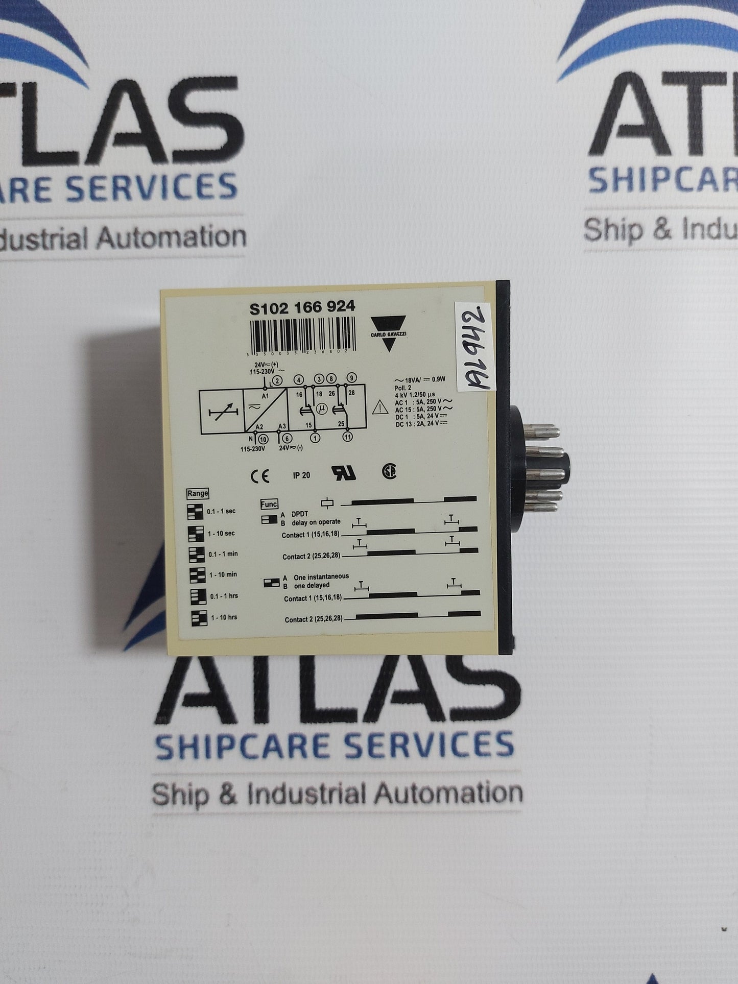 CARLO GAVAZZI S102 166 924 TIMER DELAY&nbsp;