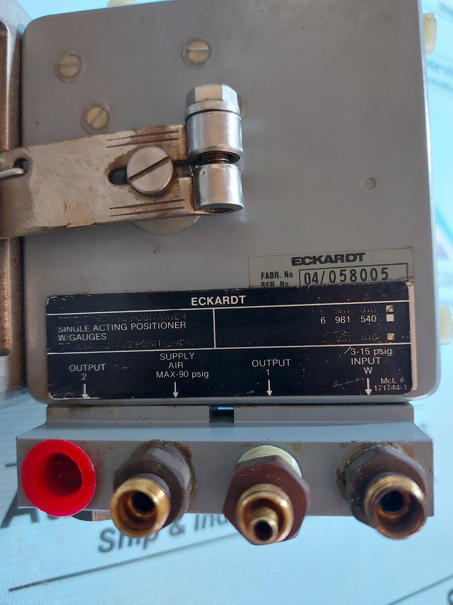 CASHCO TYPE CHEM PROCESS CONTROL VALVE D18H B0400 1440 MAX.PRESS