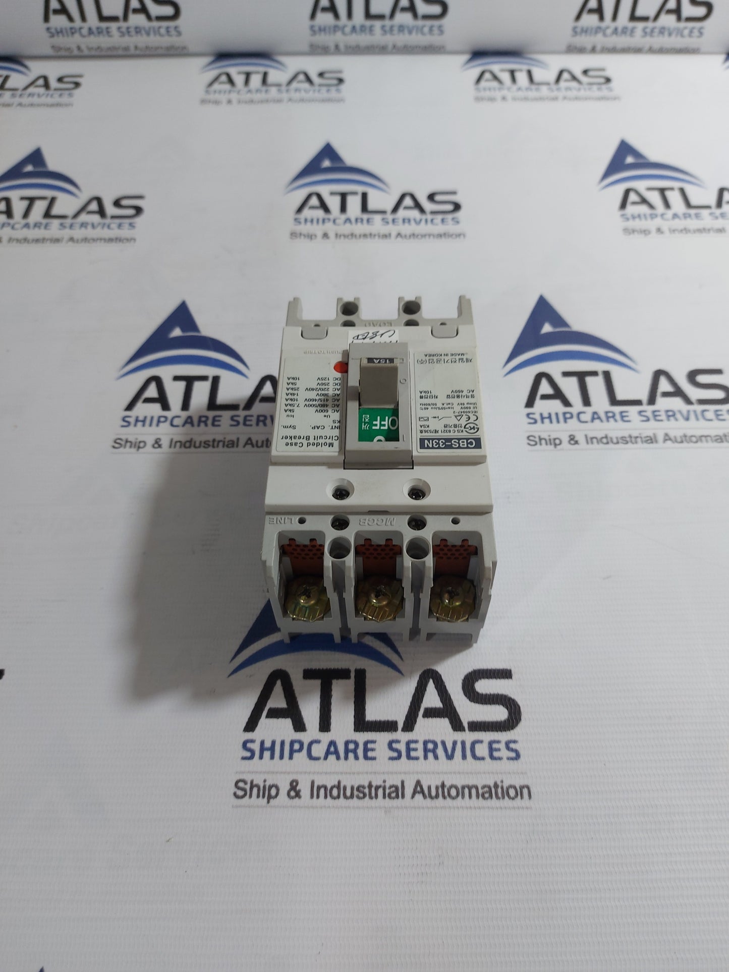 CHEIL CBS-33N MOLDED CASE CIRCUIT BREAKER 3 POLE 15A