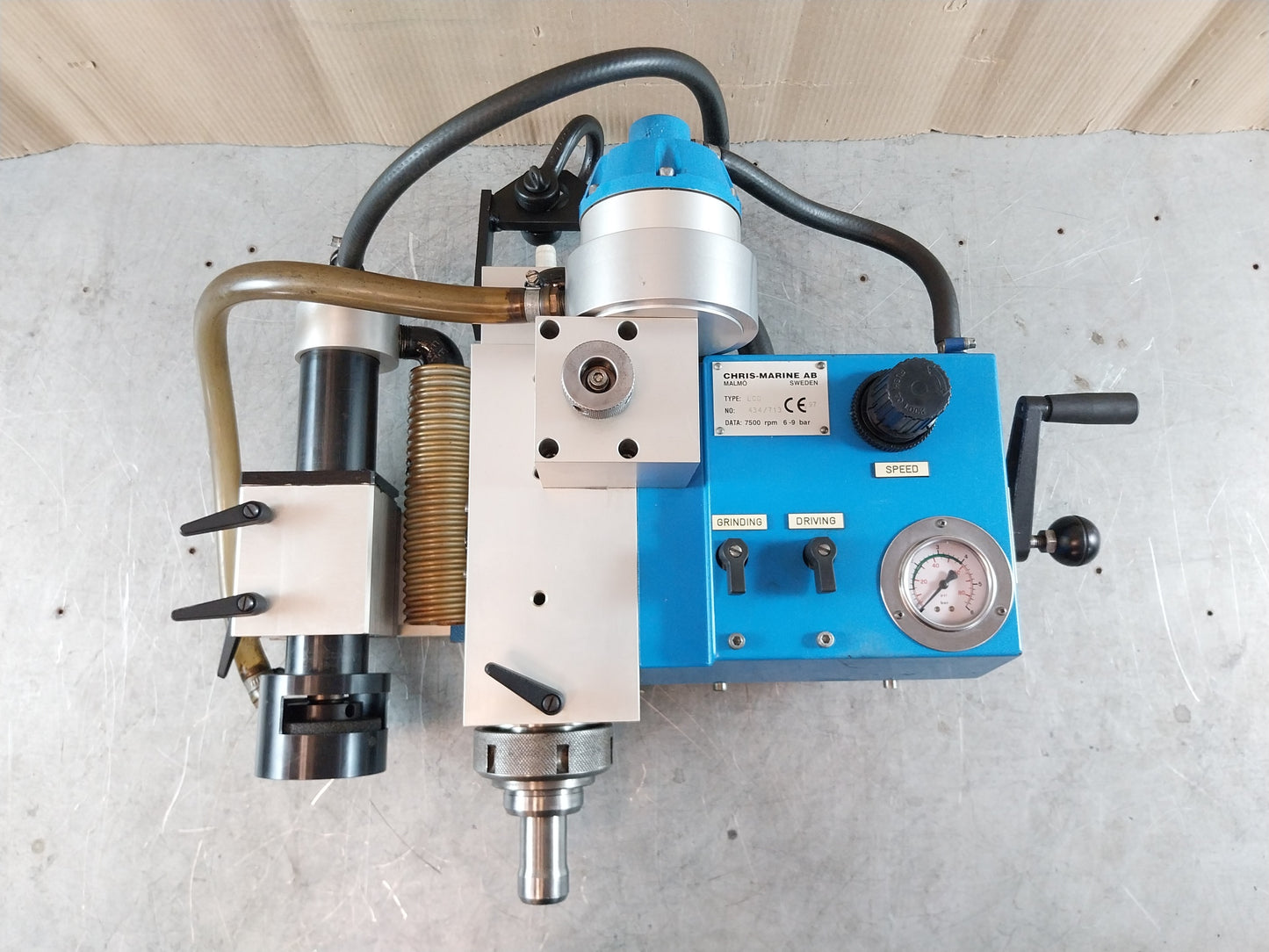 CHRIS-MARINE LCD VALVE SEAT GRINDING MACHINE 7500 RPM 6-9 BAR 0-140 PSI