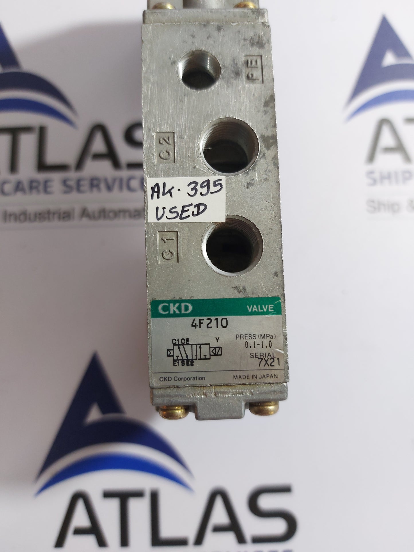 CKD 4F210 PNEUMATIC SOLENOID VALVE AC110V PILOT OPERATED 0.1-1.0 MPa