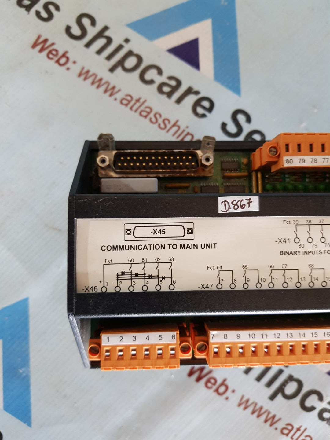 CMA 212 POWER SUPPLY COMMUNICATION TO MAIN UNIT 24V/DC