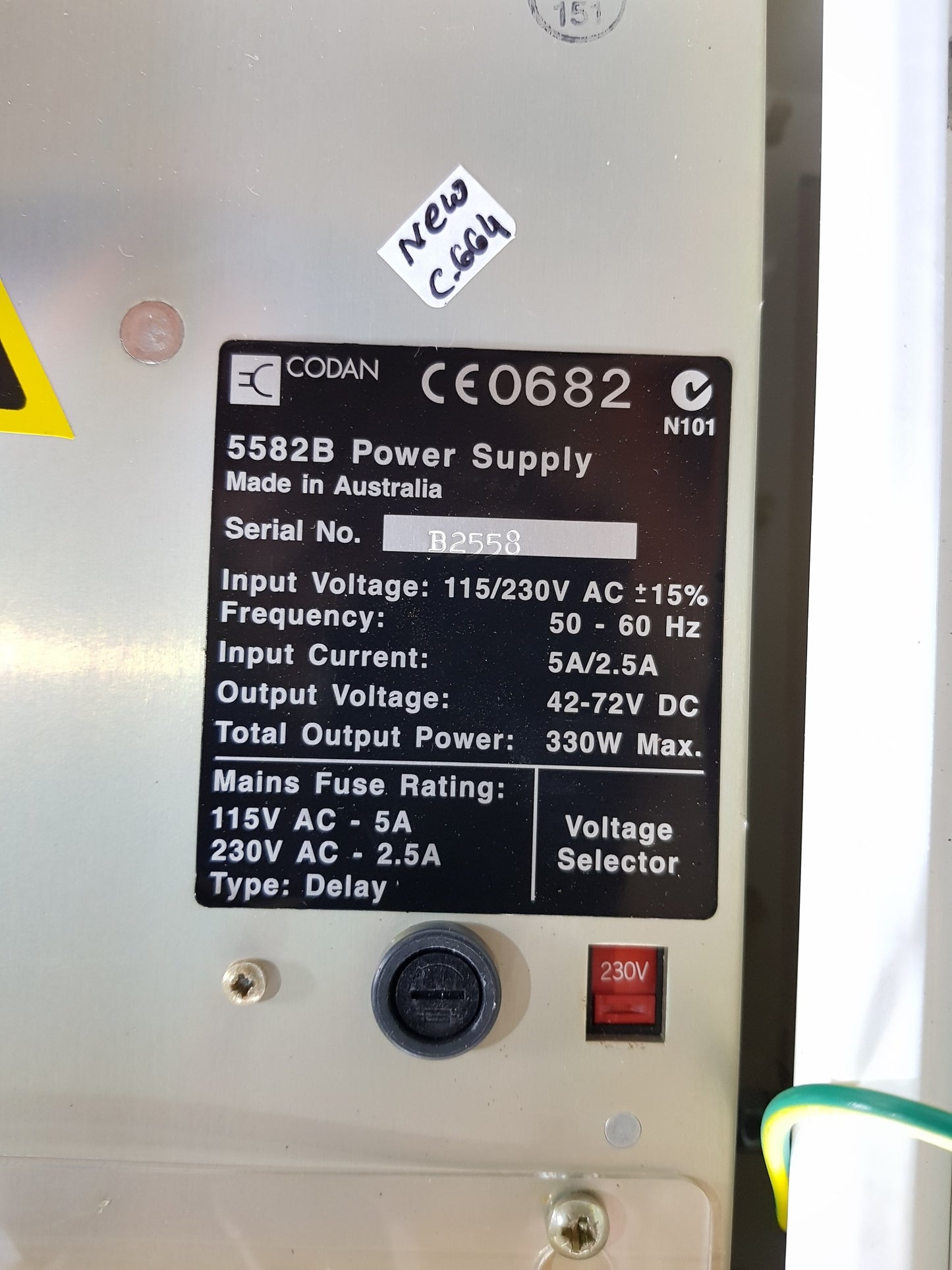 CODAN 5582B POWER SUPPLY UNIT