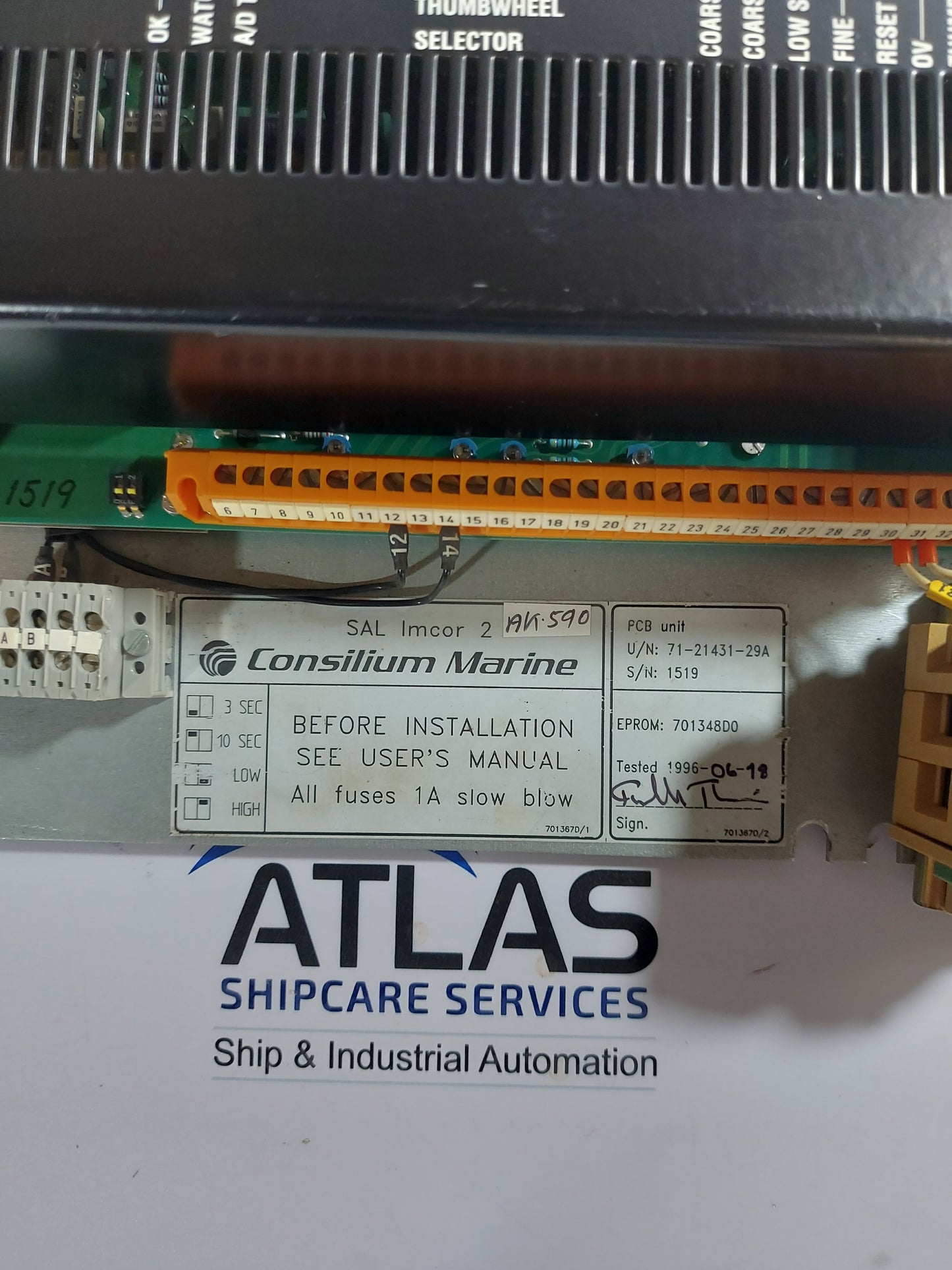 CONSILIUM MARINE SAL IMCOR 2 ELECTRONIC UNIT