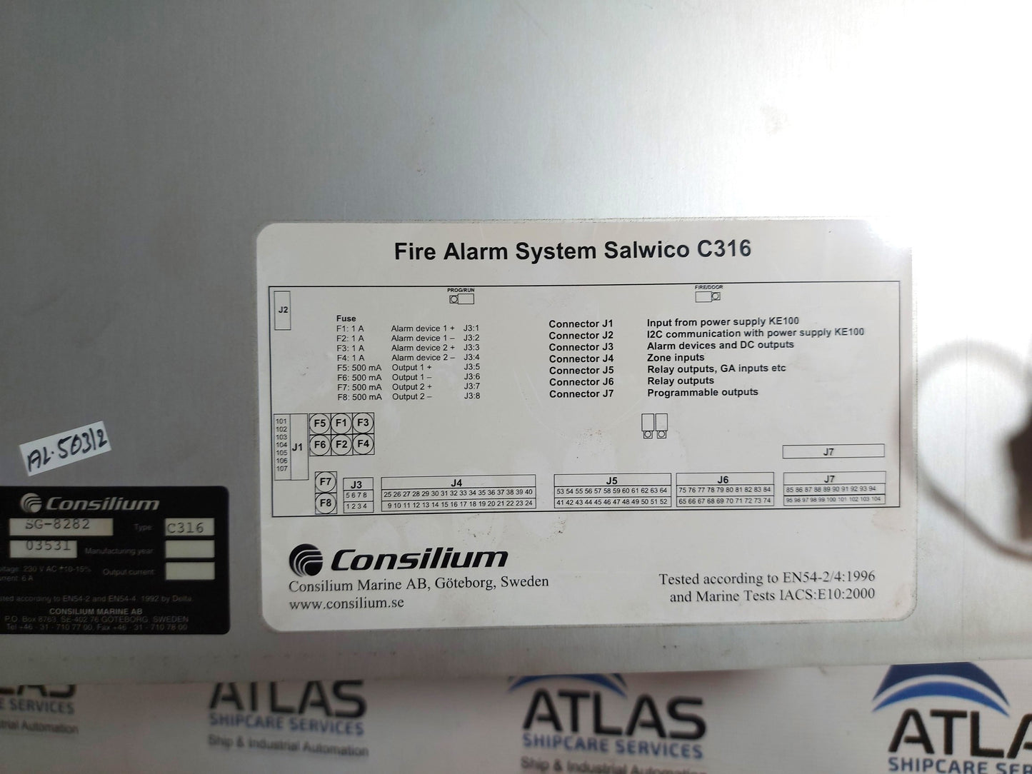 CONSILIUM SALWICO C316 FIRE ALARM CONTROL PANEL