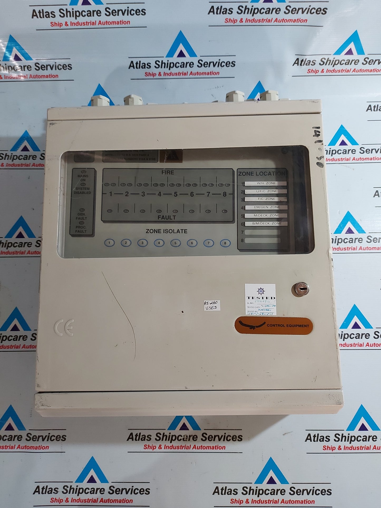 CONTROL EQUIPMENT PRECEPT 8 25000005 FIRE ALARM PANEL 230V