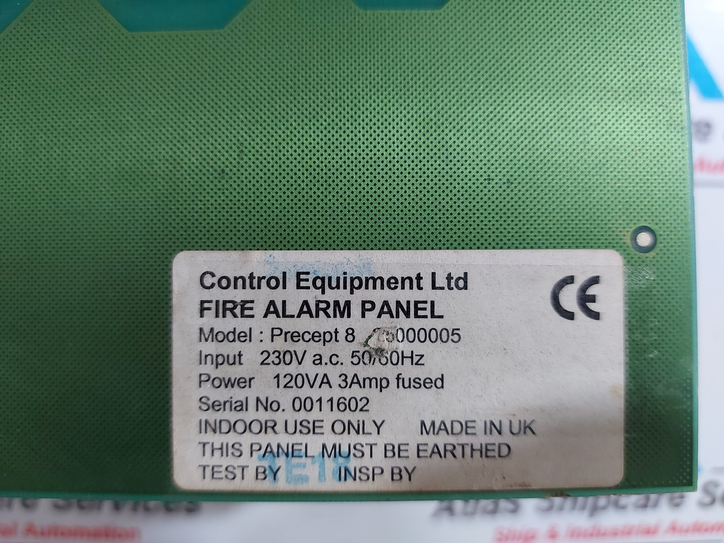 CONTROL EQUIPMENT PRECEPT 8 25000005 FIRE ALARM PANEL 230V