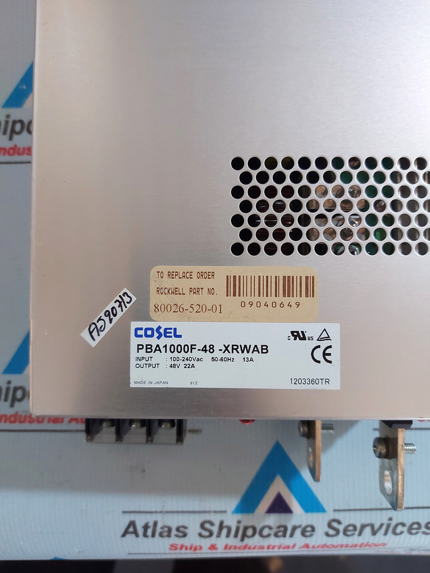COSEL PBA1000F-48-XRWAB POWER SUPPLY 48V 22A