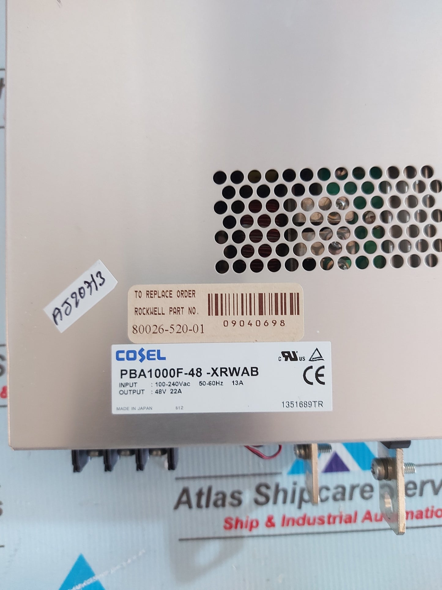 COSEL PBA1000F-48-XRWAB POWER SUPPLY 48V 22A