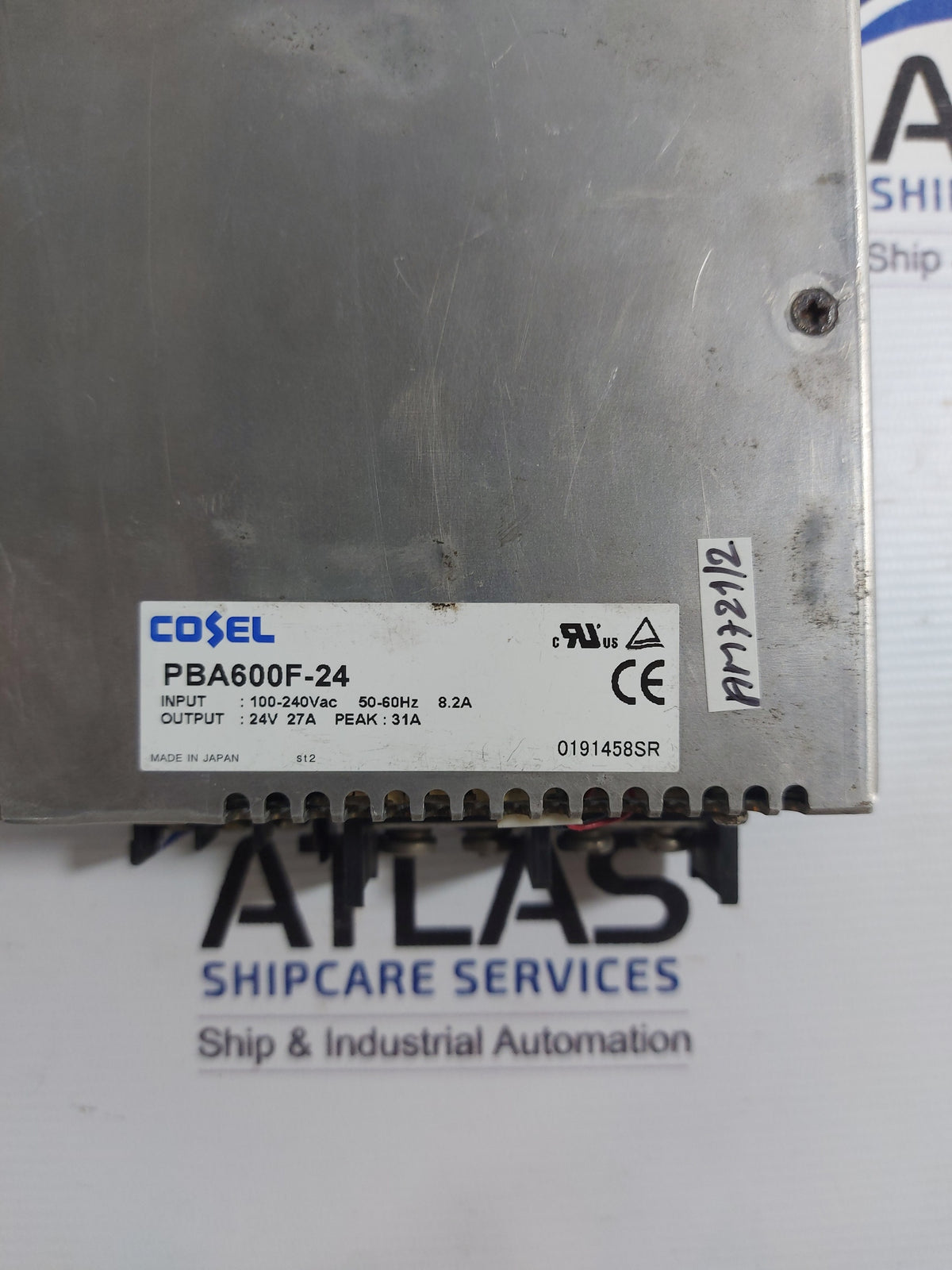COSEL PBA600F-24 POWER SUPPLY 100-240VAC 50-60Hz 24V 27A