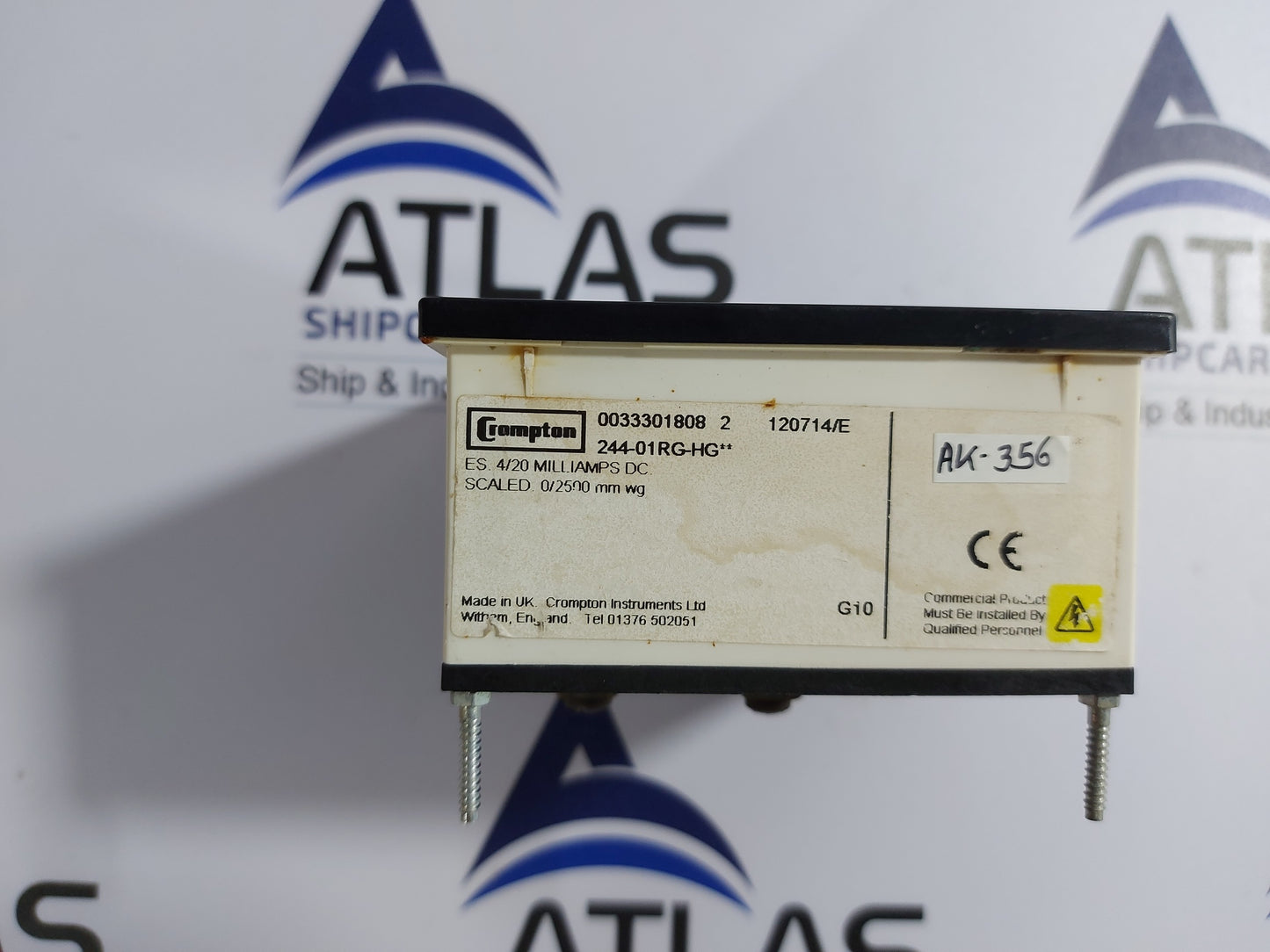 CROMPTON 0-2500 mmwg ANALOG PANEL METER