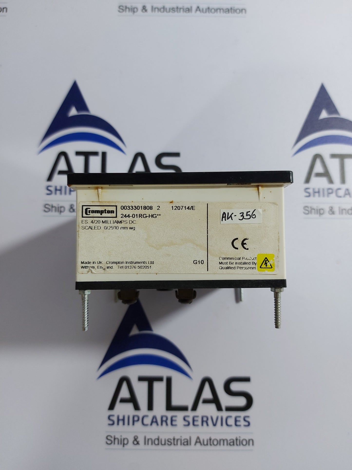 CROMPTON 0-2500 mmwg ANALOG PANEL METER