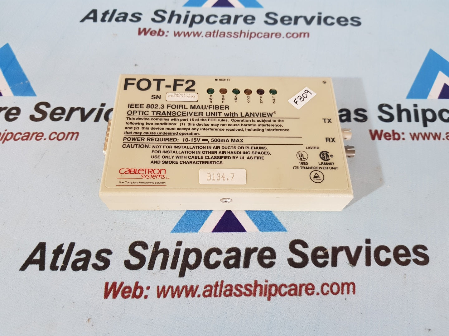 Cabletron FOT-F2 Optic Transceiver Unit – Atlas Shipcare Services