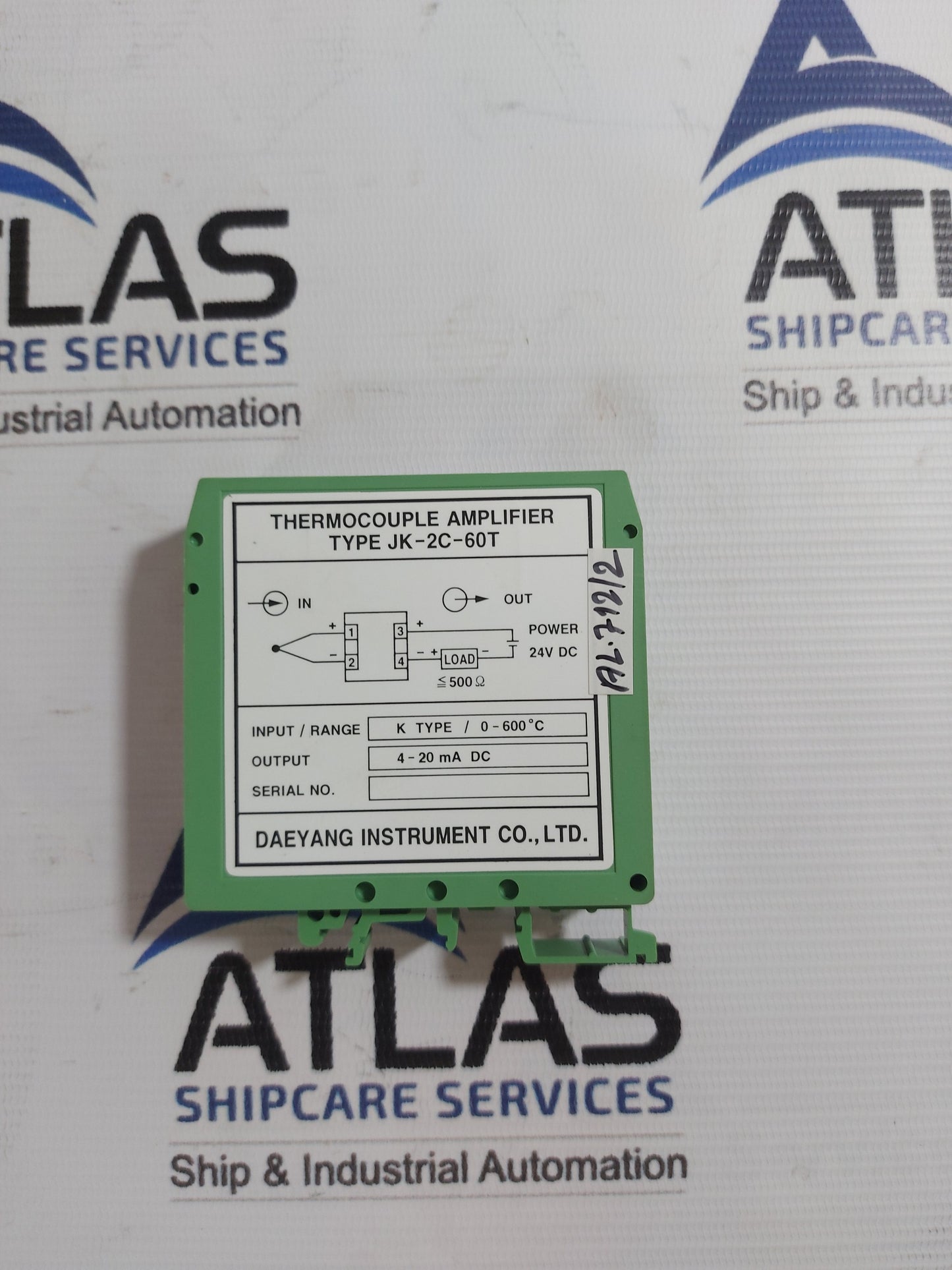 DAEYANG INSTRUMENT JK-2C-60T THERMOCOUPLE AMPLIFIER 24VDC 500Ω