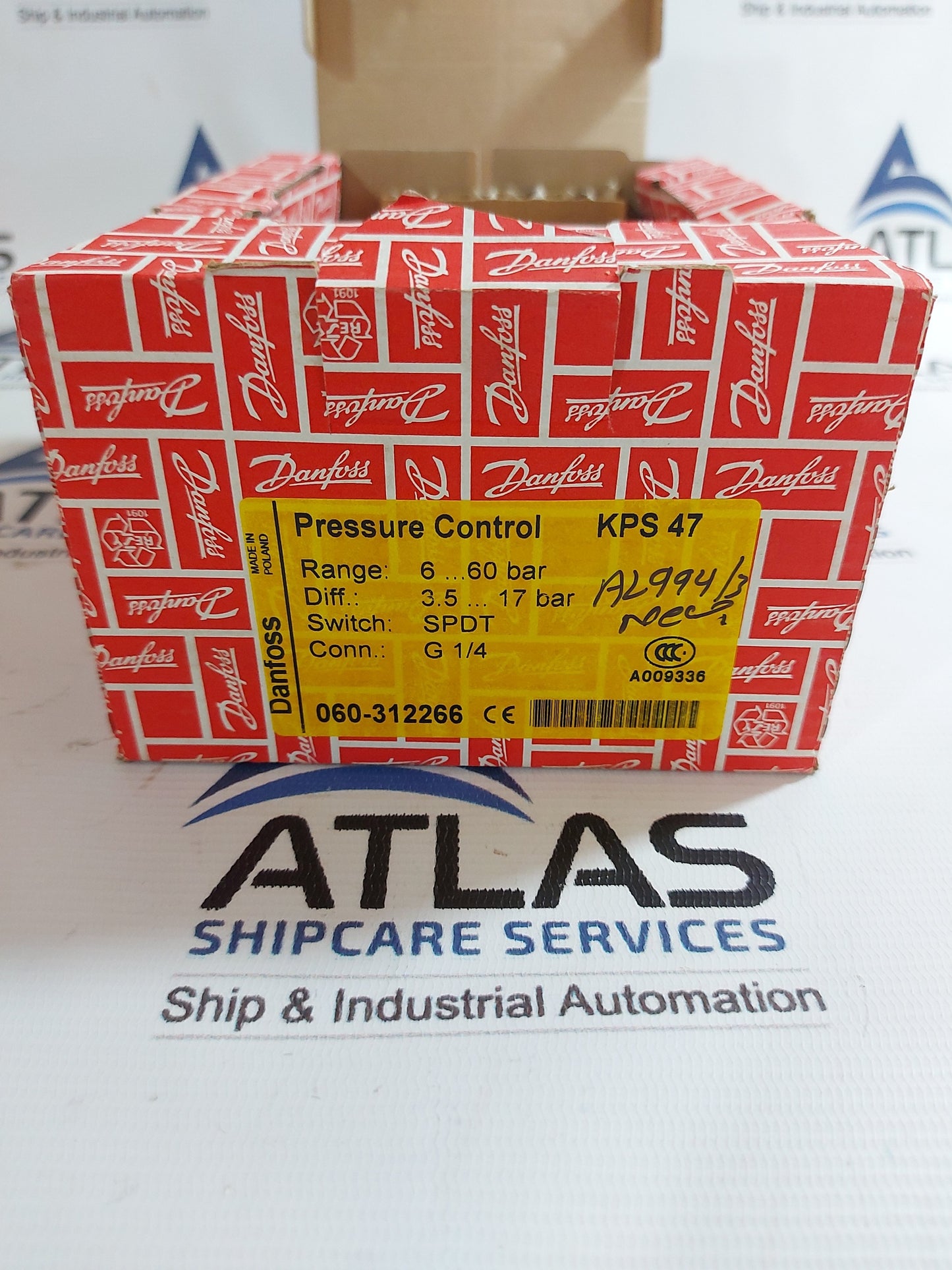 DANFOSS KPS 47 PRESSURE SWITCH 060-312266