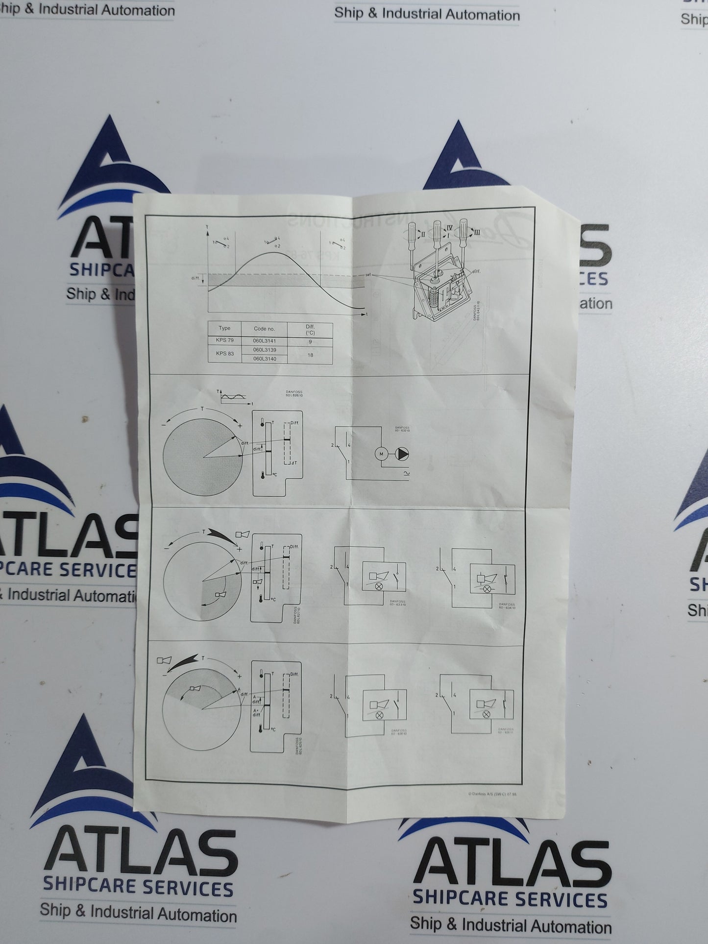 DANFOSS KPS 79 060L3122 TEMPERATURE SWITCH