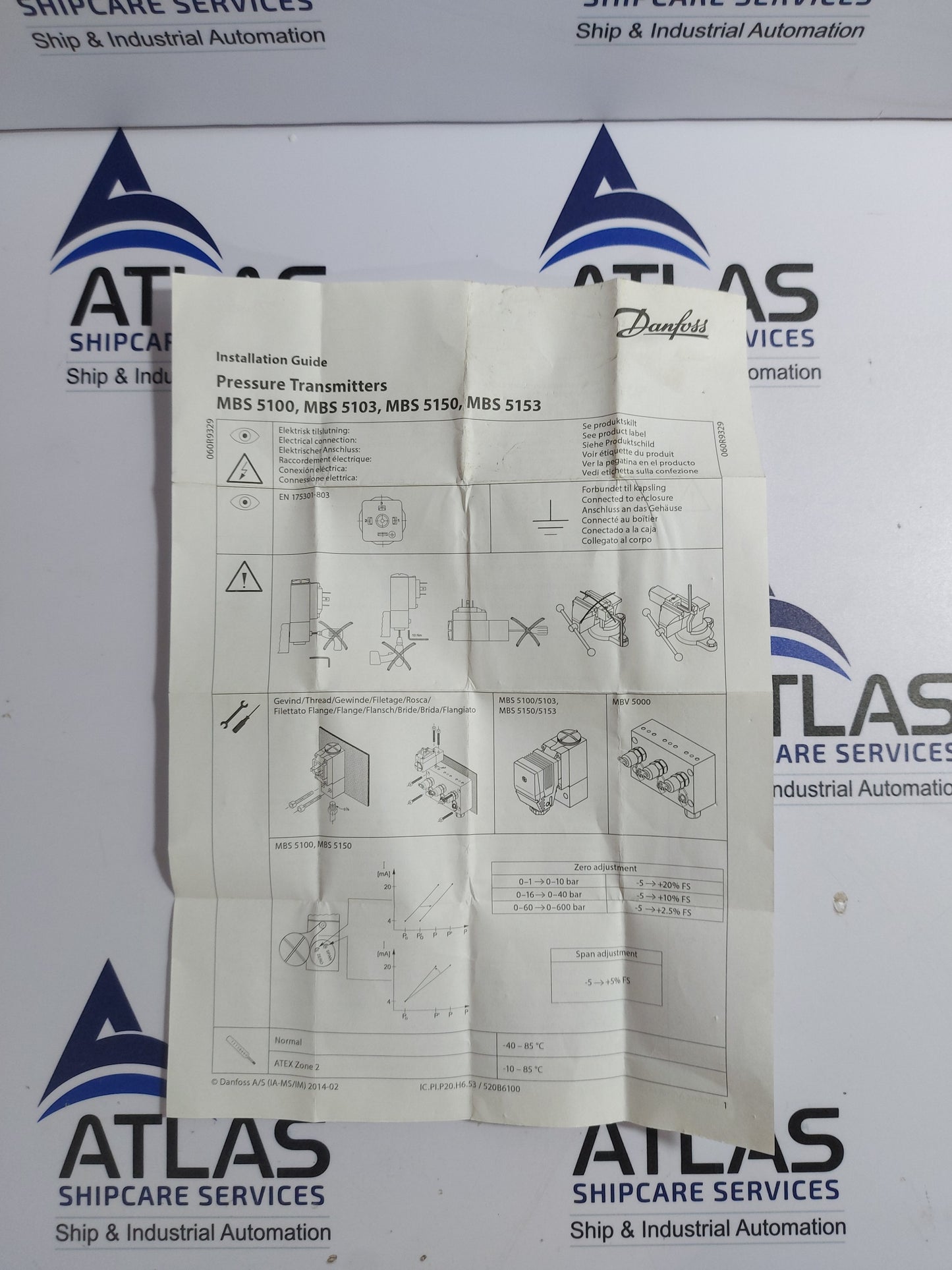 DANFOSS MBV5000-1101 TEST VALVE 061B7013