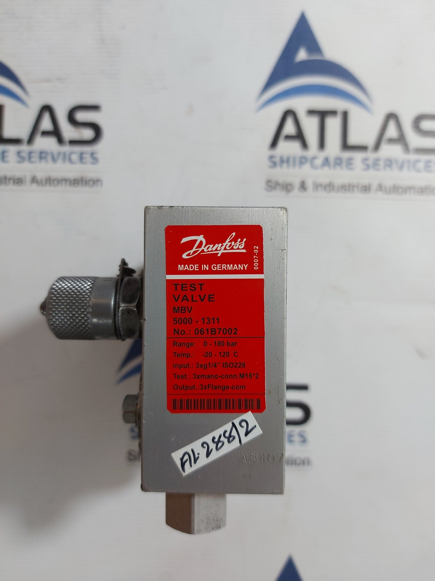 DANFOSS MBV 5000 - 1311 061B7002 TEST VALVE 180 BAR