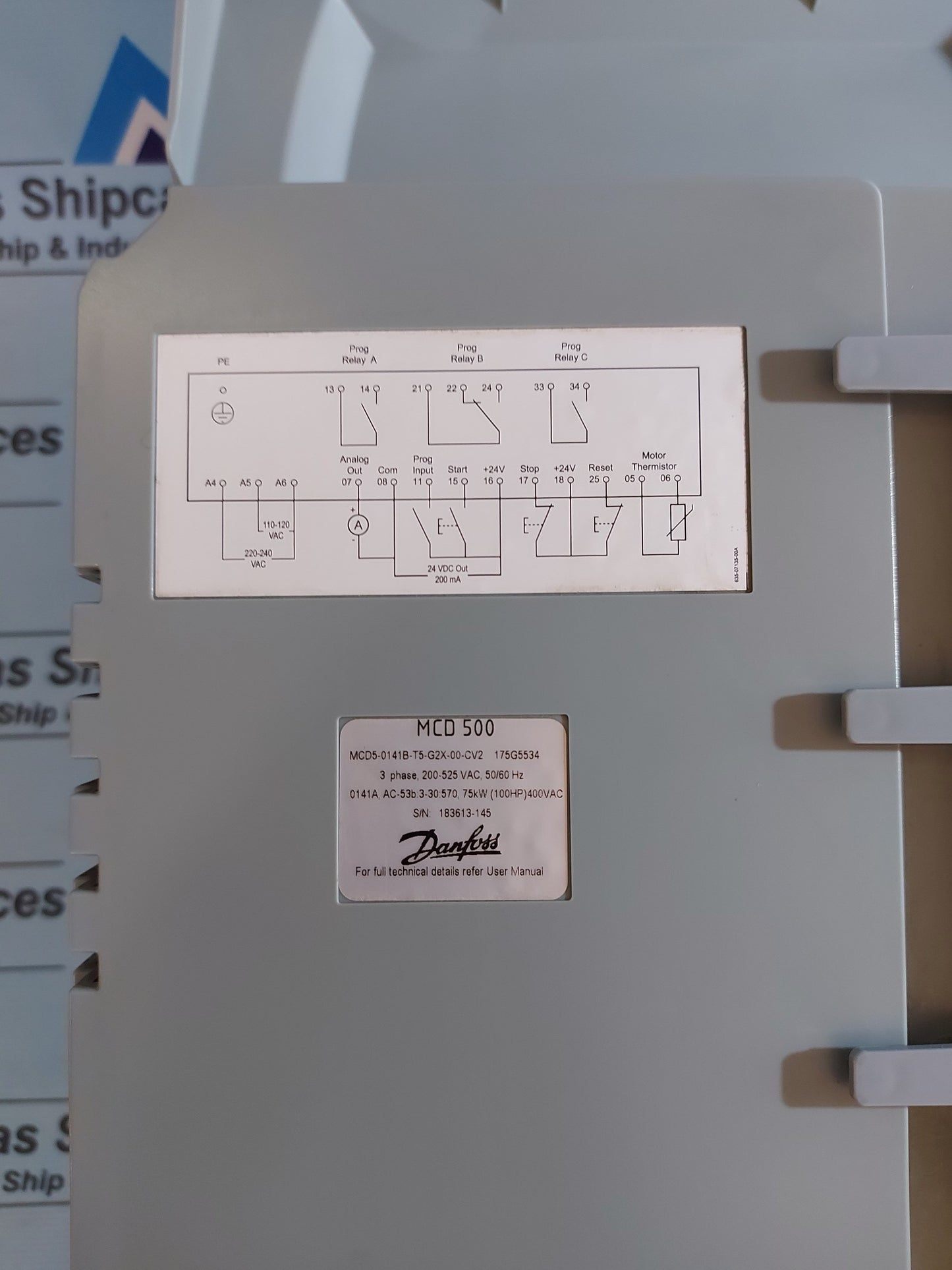 DANFOSS MCD5-0141B-T5-G2X-00-CV2 SOFT STARTER 175G5534