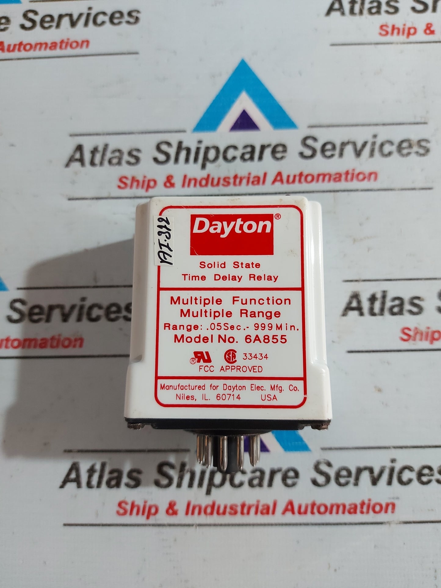 DAYTON 6A855 SOLID STATE TIME DELAY RELAY .05sec - 999Min