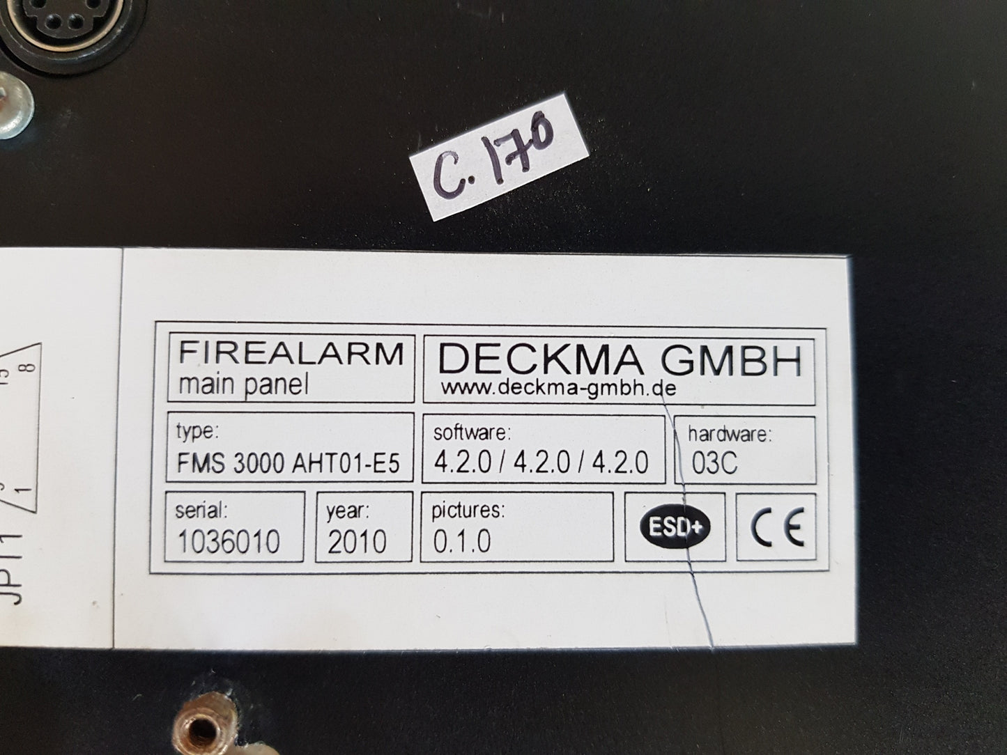 DECKMA FMS 3000 AHT01-E5 FIRE ALARM SYSTEM AFMS 3000