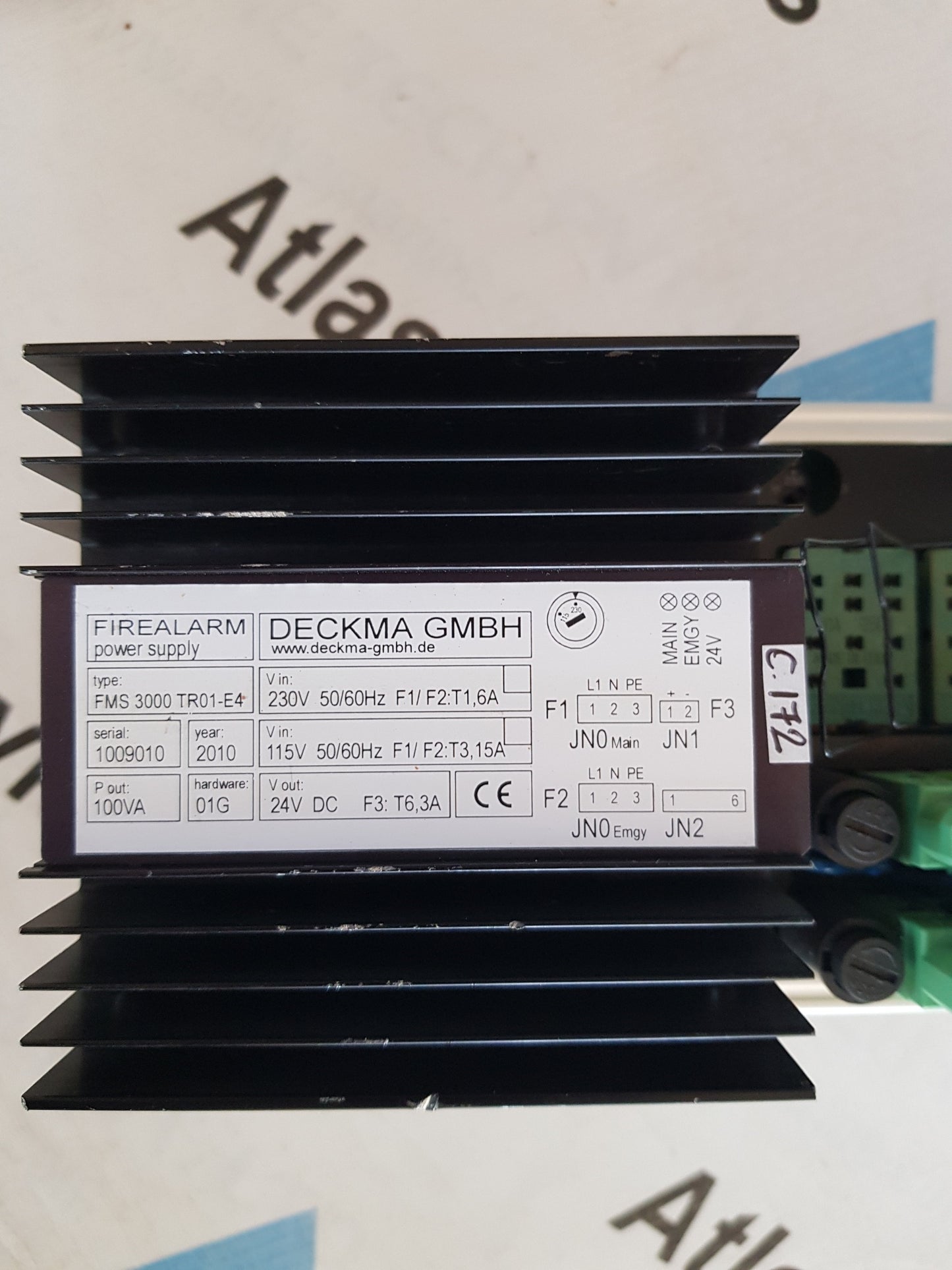 DECKMA FMS 3000 TR01-E4 FIREALARM POWER SUPPLY