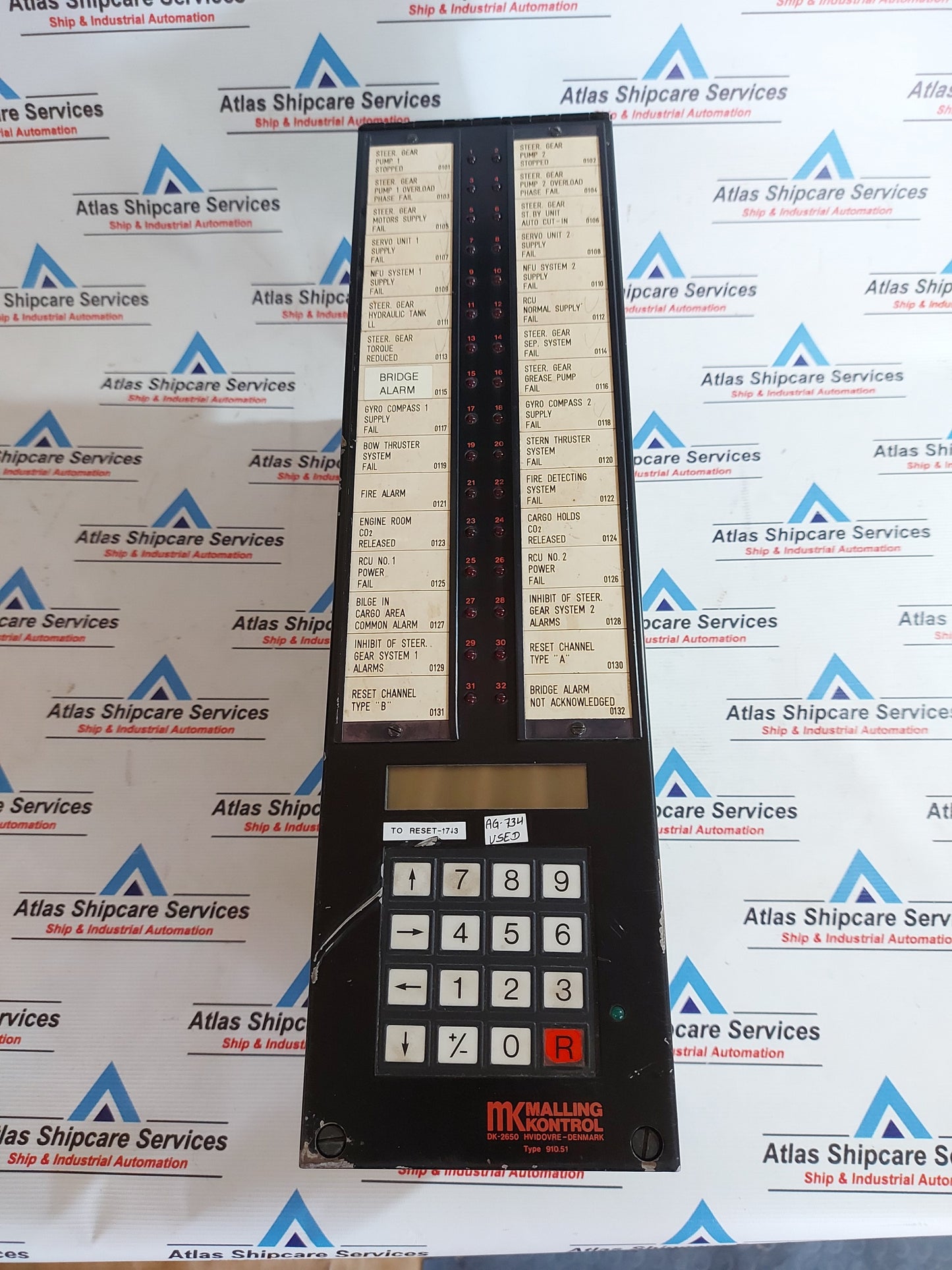 DEIF MALLING KONTROL 910.51 CONTROL PANEL AG734