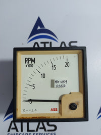 DEIF 0-20 RPM ANALOG PANEL METER