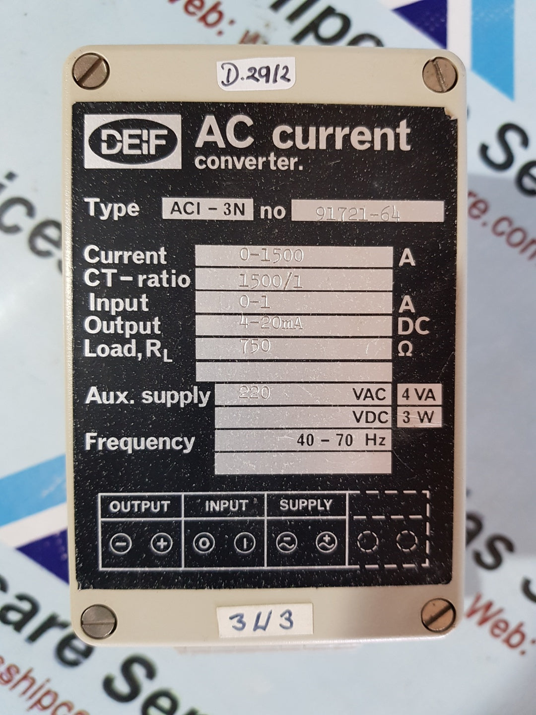 DEIF ACI-3N NO 91721-64 AC CURRENT CONVERTER