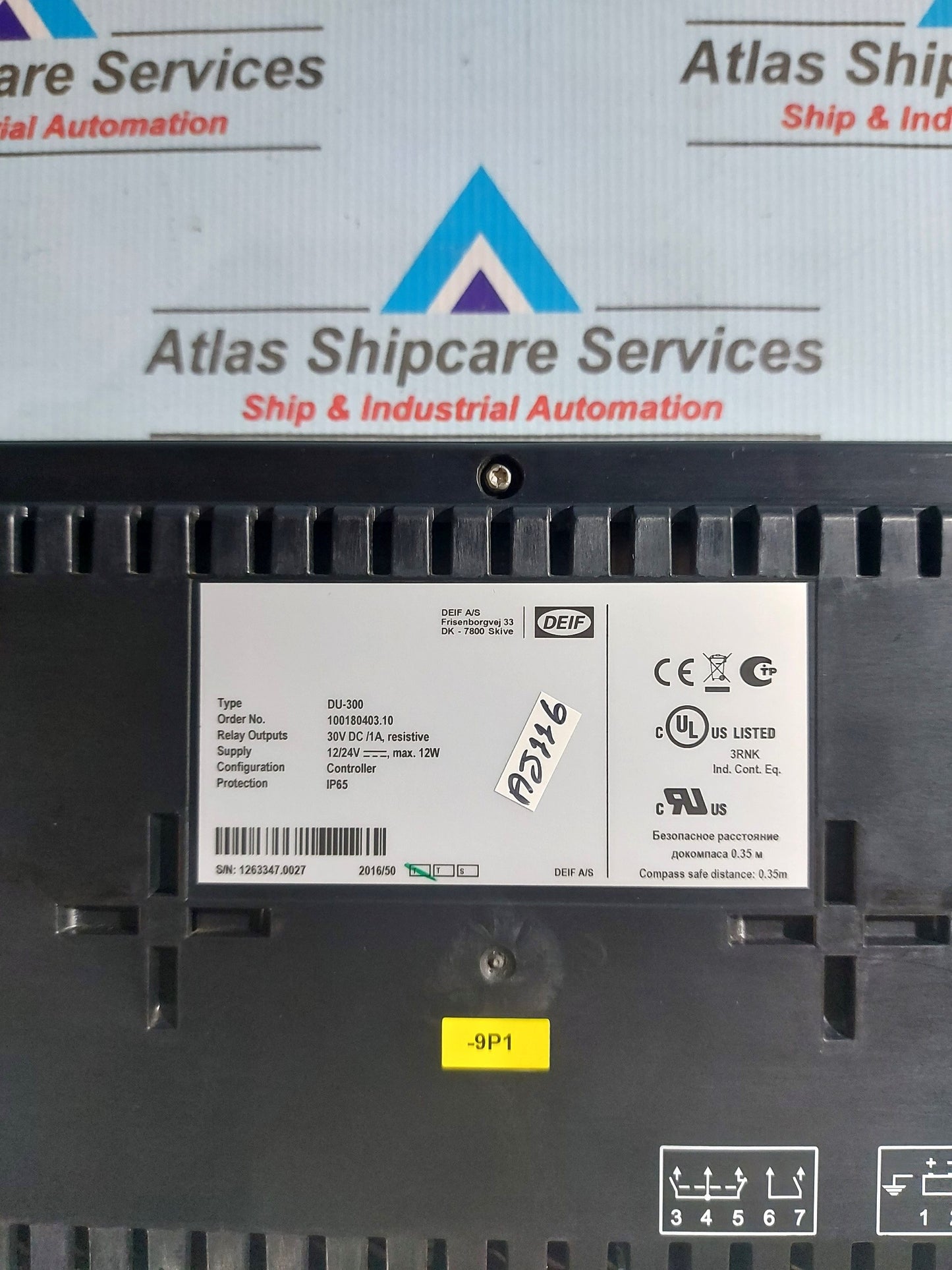 DEIF DU-300 5" COLOR GRAPHIC DISPLAY FOR MULTI-LINE PPU 300 CONTROLLER