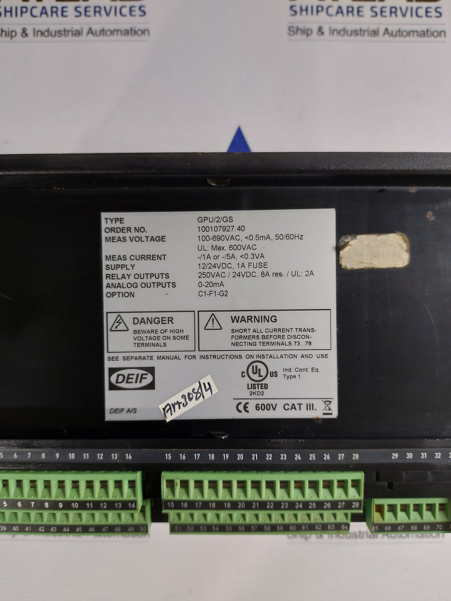 DEIF MULTI-LINE GPU/2/GS GENERATOR PROTECTION UNIT 100107927.40