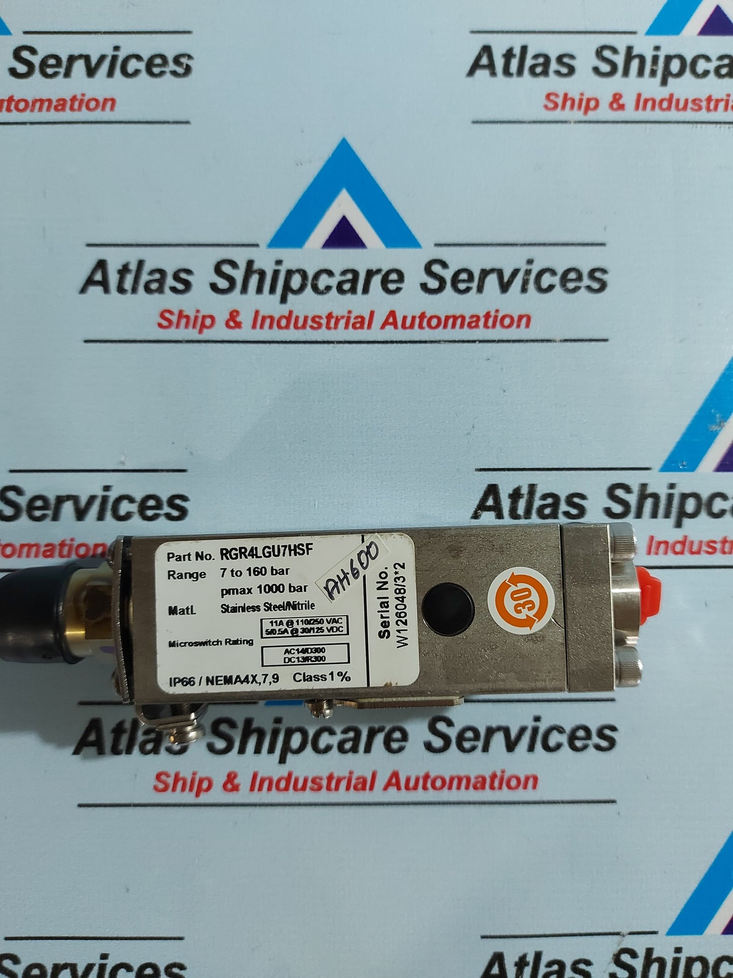 DELTA-CONTROLS RGR4LGU7HSF PRESSURE SWITCH