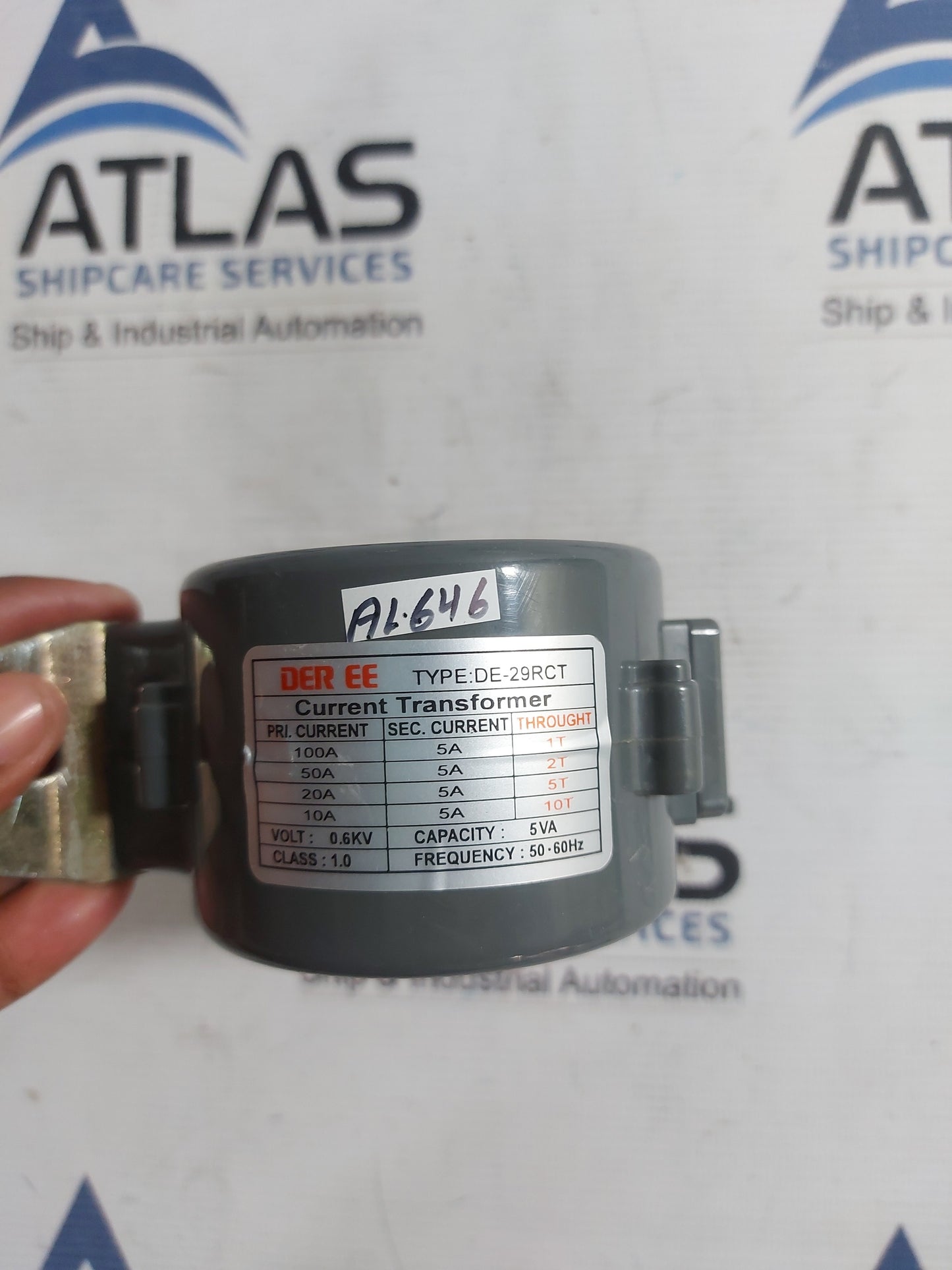 DER EE DE-29RCT CURRENT TRANSFORMER 0.6KV 5A