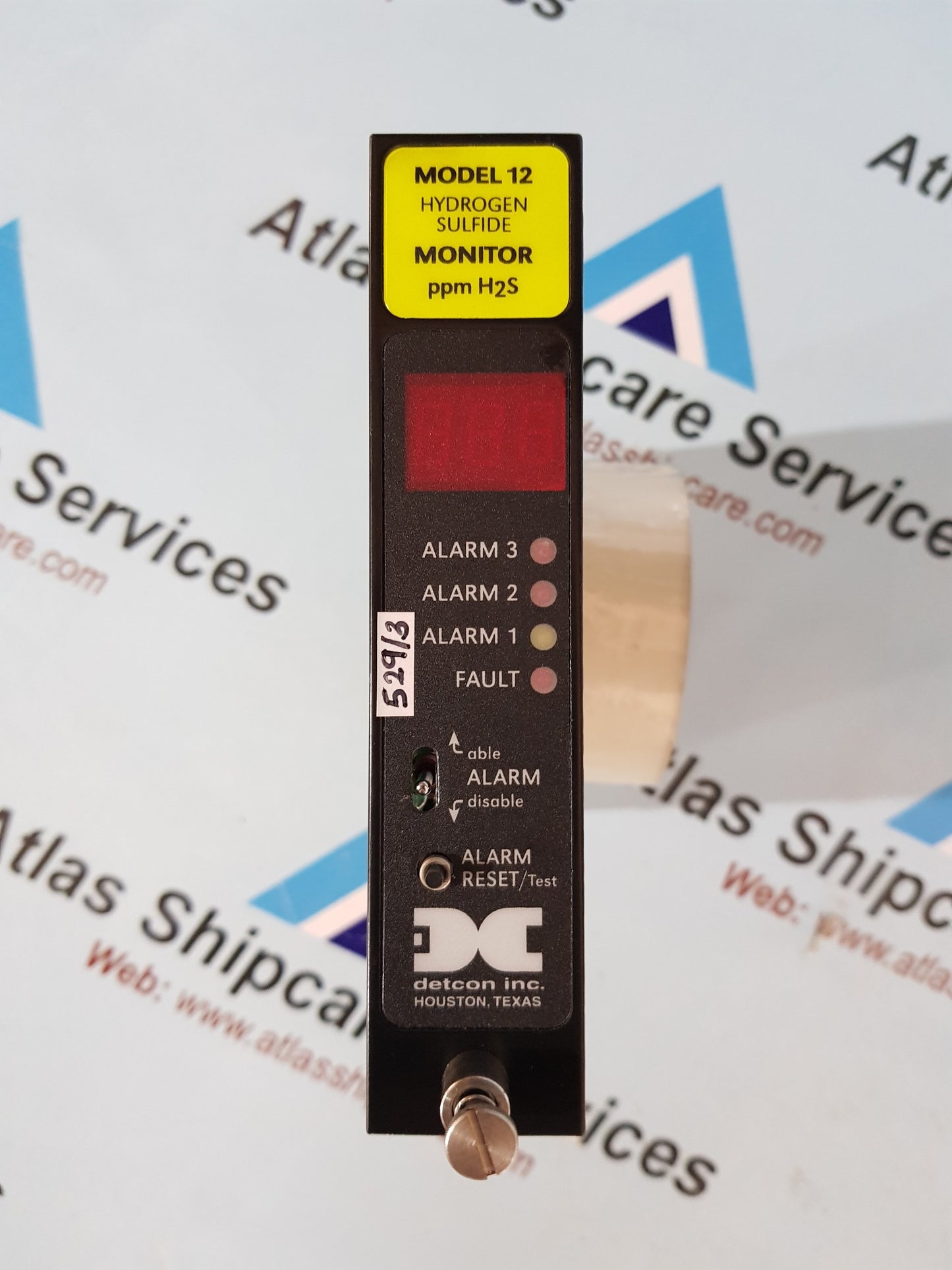 DETCON MODEL 12 HYDROGEN SULFIED MONITOR PPM H2E