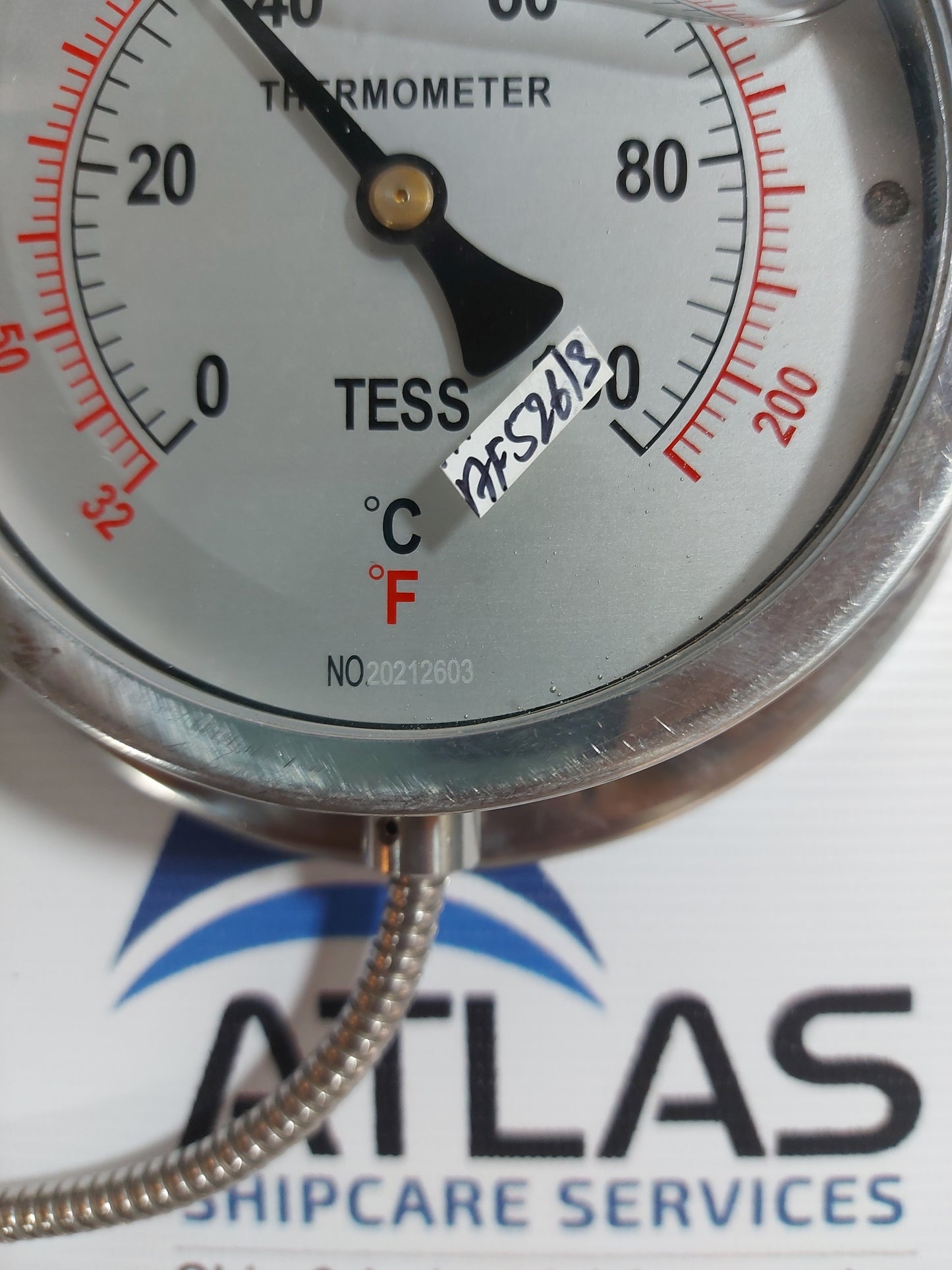 DIAL THERMOMETER FOR REMOTE READING (0-100'C)