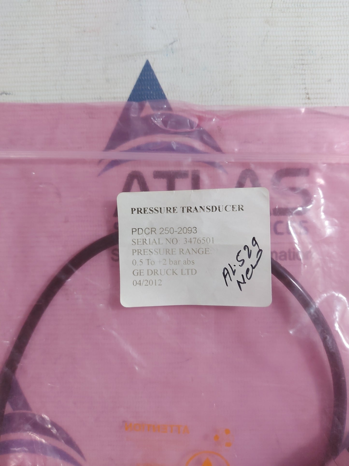 DRUCK PDCR 250-2093 PRESSURE TRANSDUCER 0.5-2.0 Bar