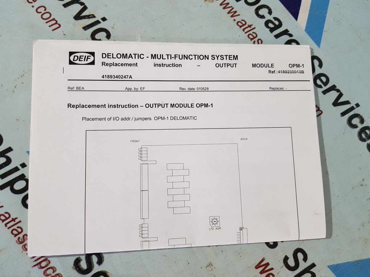 Delomatic Deif Delomatic 3 OPM-1 1044220080E Output Module – Atlas Shipcare Services