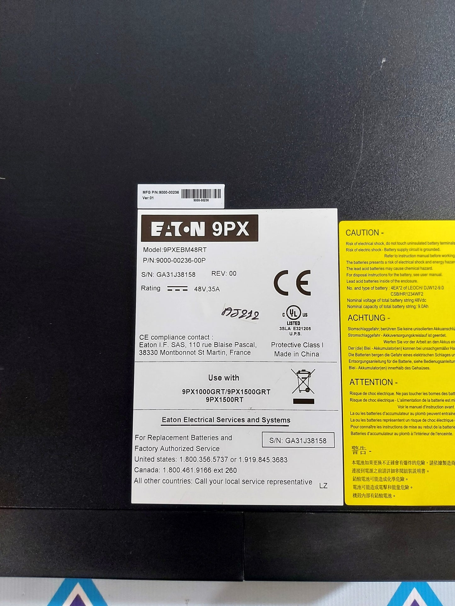EATON 9PXEBM48RT EXTENDED BATTERY MODULE