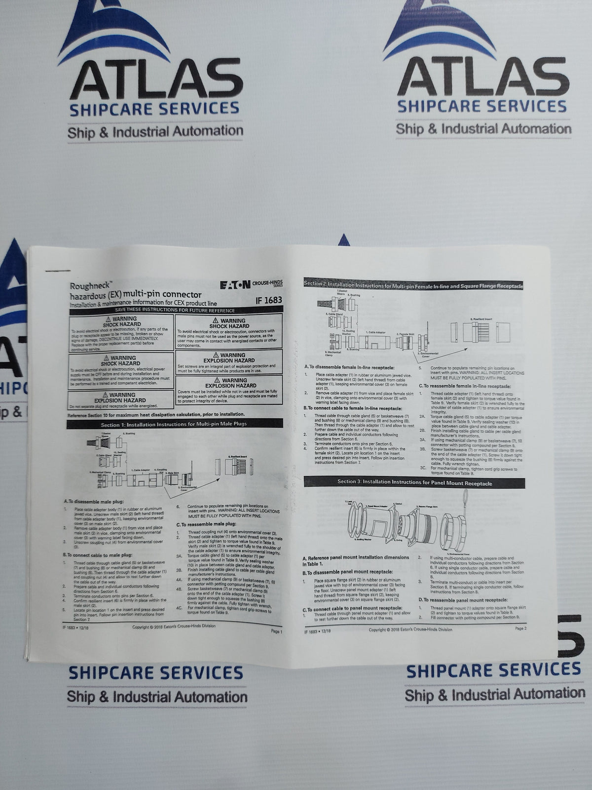 EATON CEX133A12-334PN BS MULTI-PIN & SINGLE POLE CONNECTORS FOR HAZARDOUS AREA
