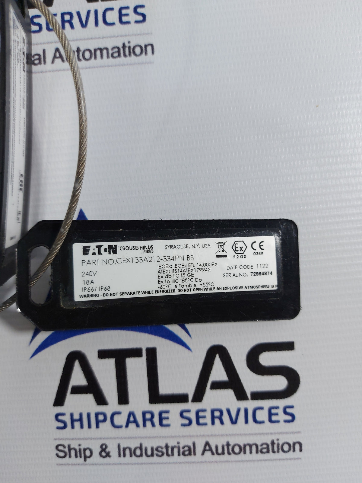 EATON CEX133A12-334PN BS MULTI-PIN & SINGLE POLE CONNECTORS FOR HAZARDOUS AREA