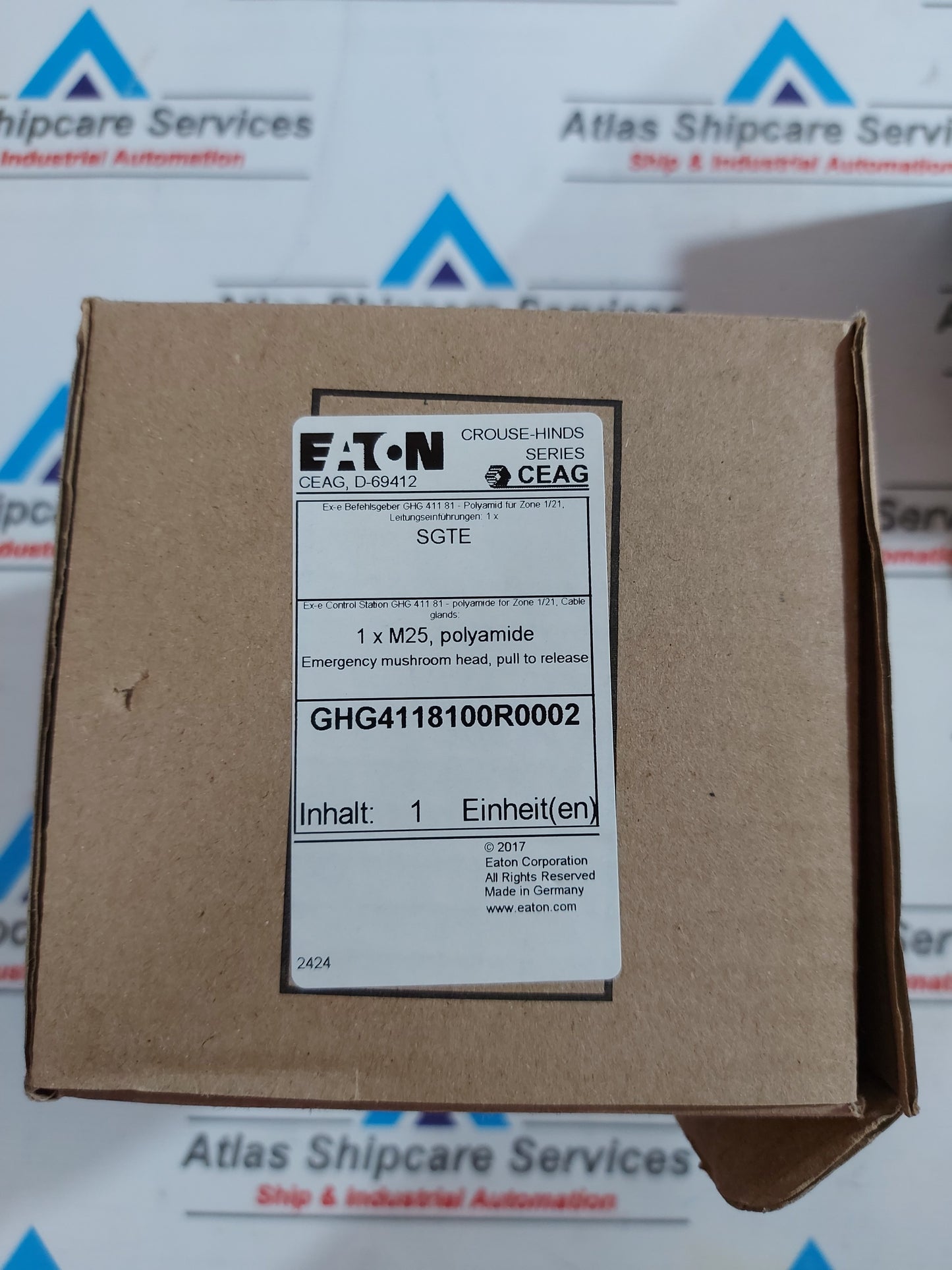 EATON GHG4118100R0002 EMERGENCY MUSHROOM HEAD