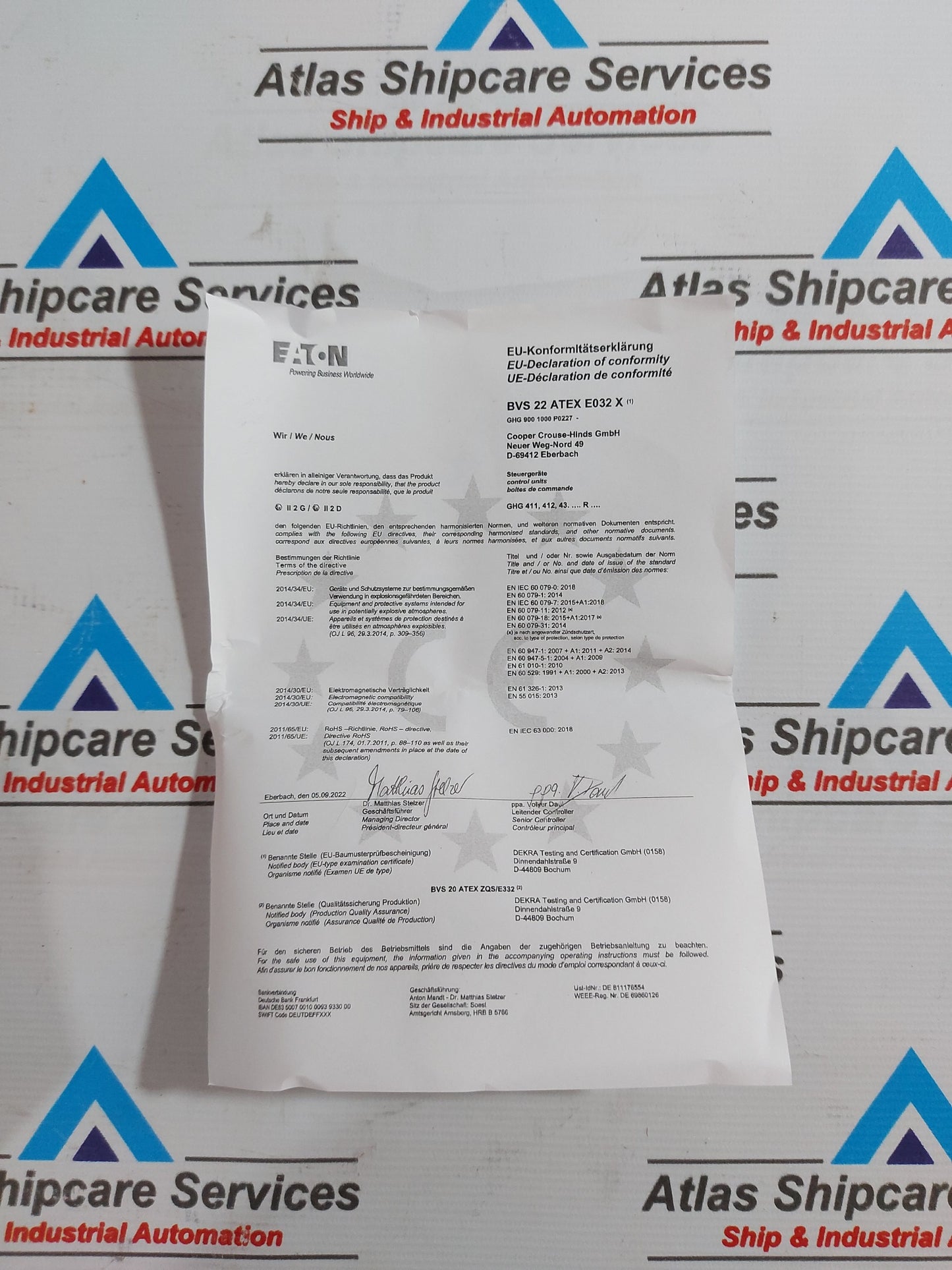 EATON GHG4118100R0002 EMERGENCY MUSHROOM HEAD