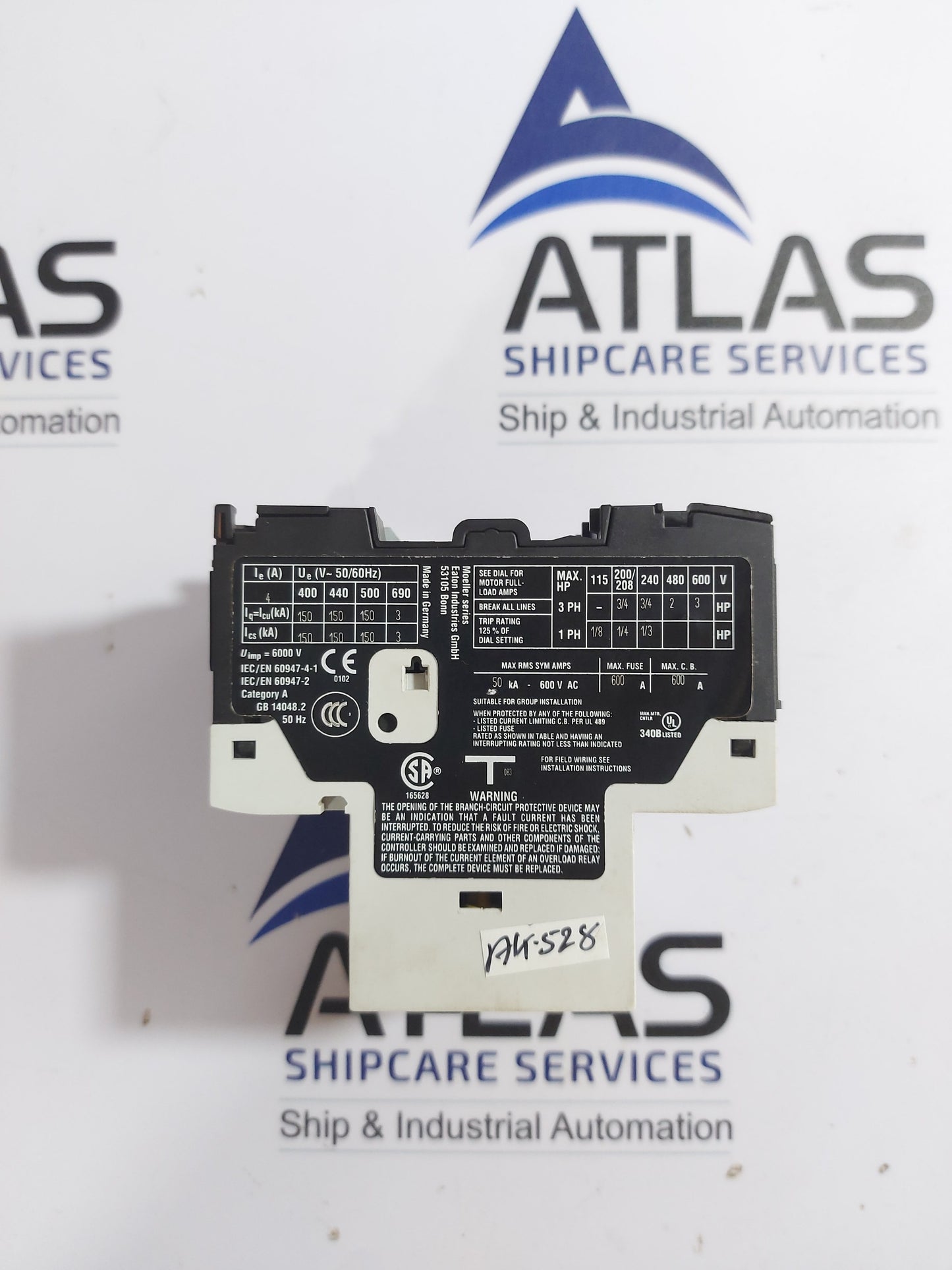 EATON PKZM01-4 MOTOR PROTECTIVE CIRCUIT BREAKER 600Amp XTPB004BC1