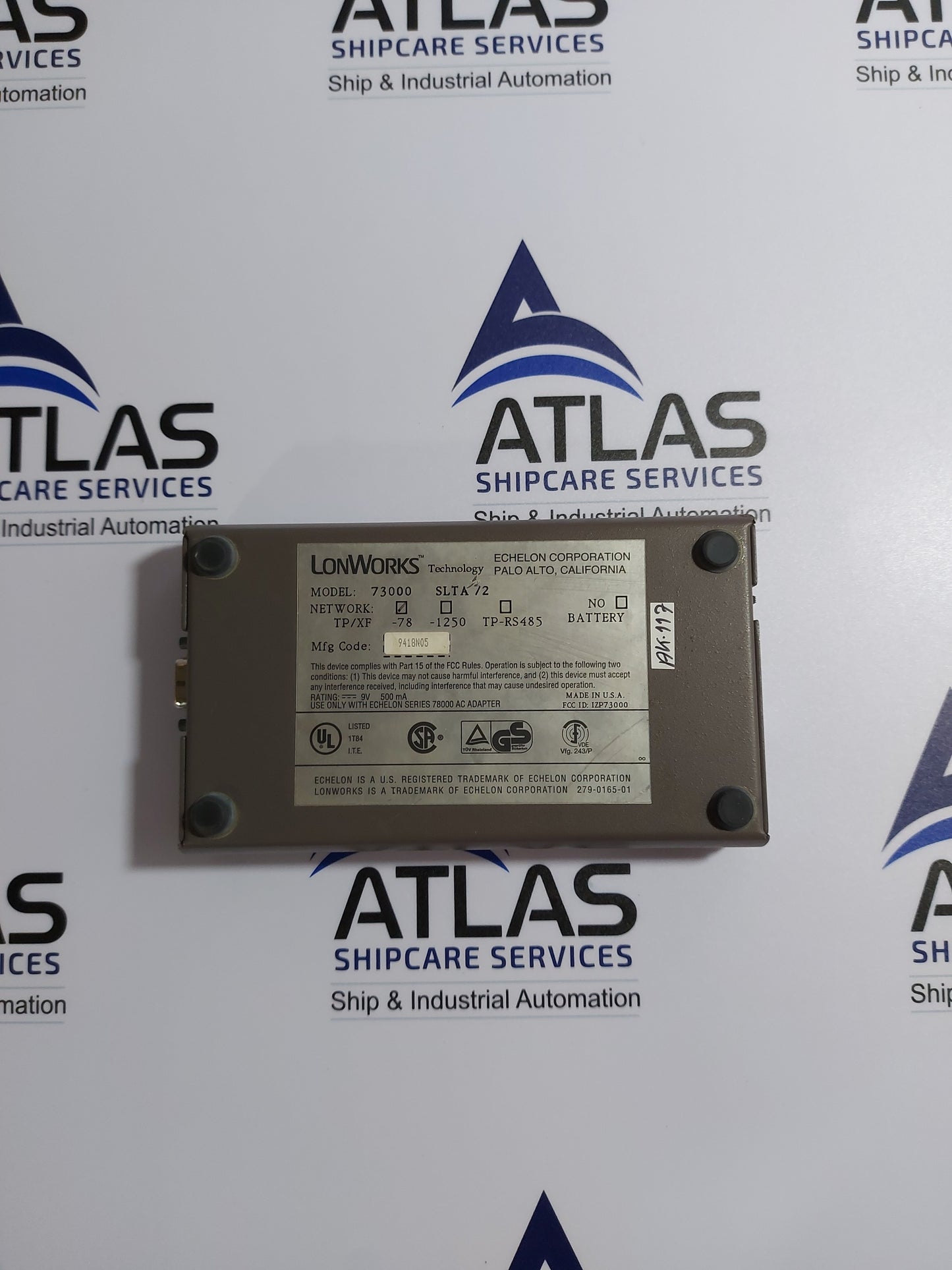 ECHELON 73000 SLTA/2 LONWORKS LONTALK ADAPTER 9V 500mA