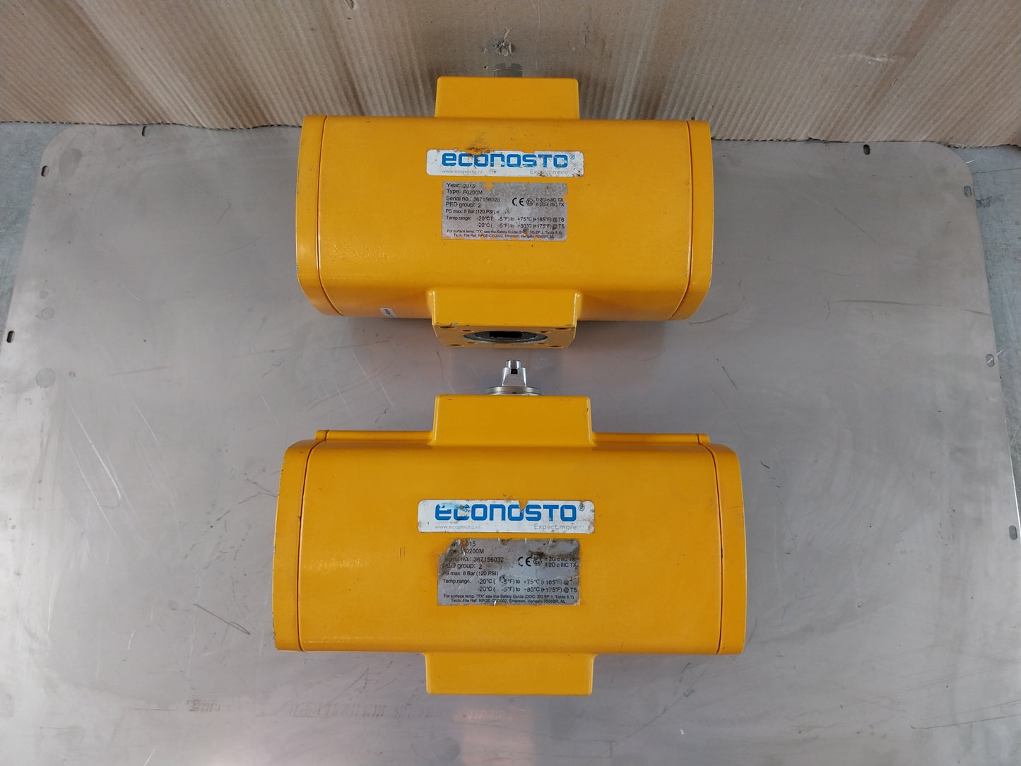 ECONOSTO F0200M PNEUMATIC ACTUACTOR PS MAX 8BAR (120 Psi)