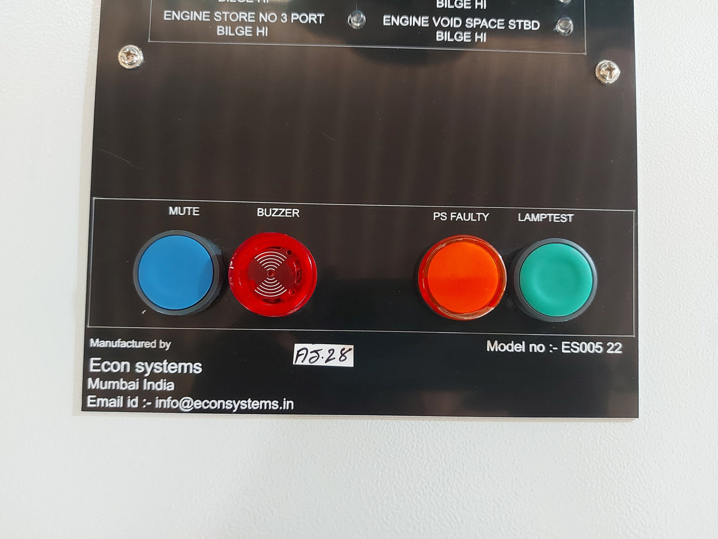 ECON SYSTEMS ES005 22 BILGE ALARM SYSTEM