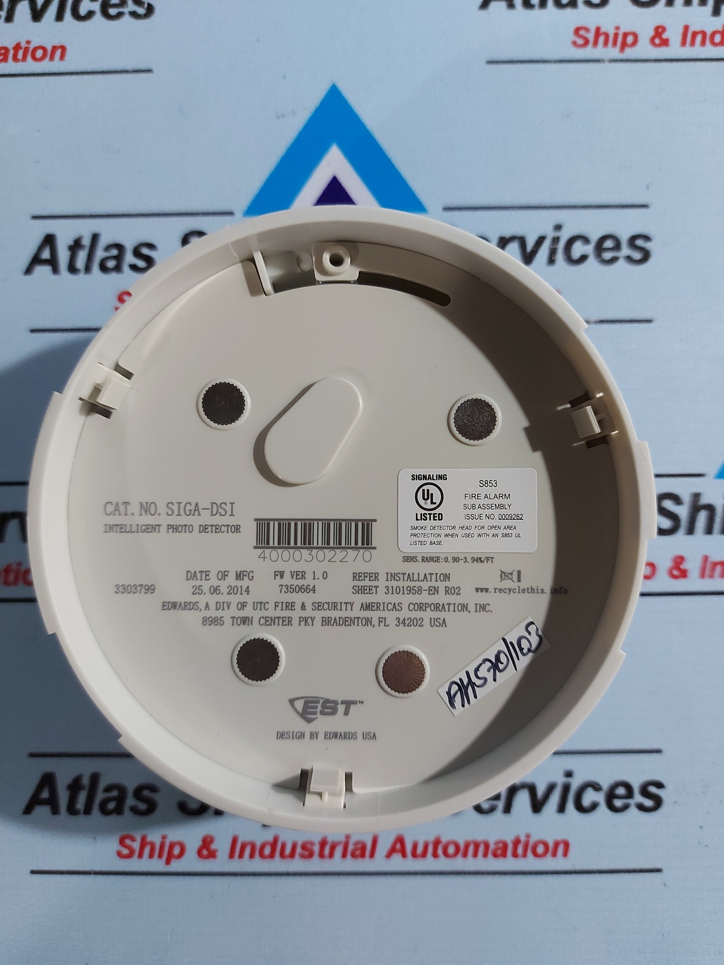 EDWARDS EST SIGA-DSI INTELLIGENT PHOTOELECTRIC SMOKE DETECTOR